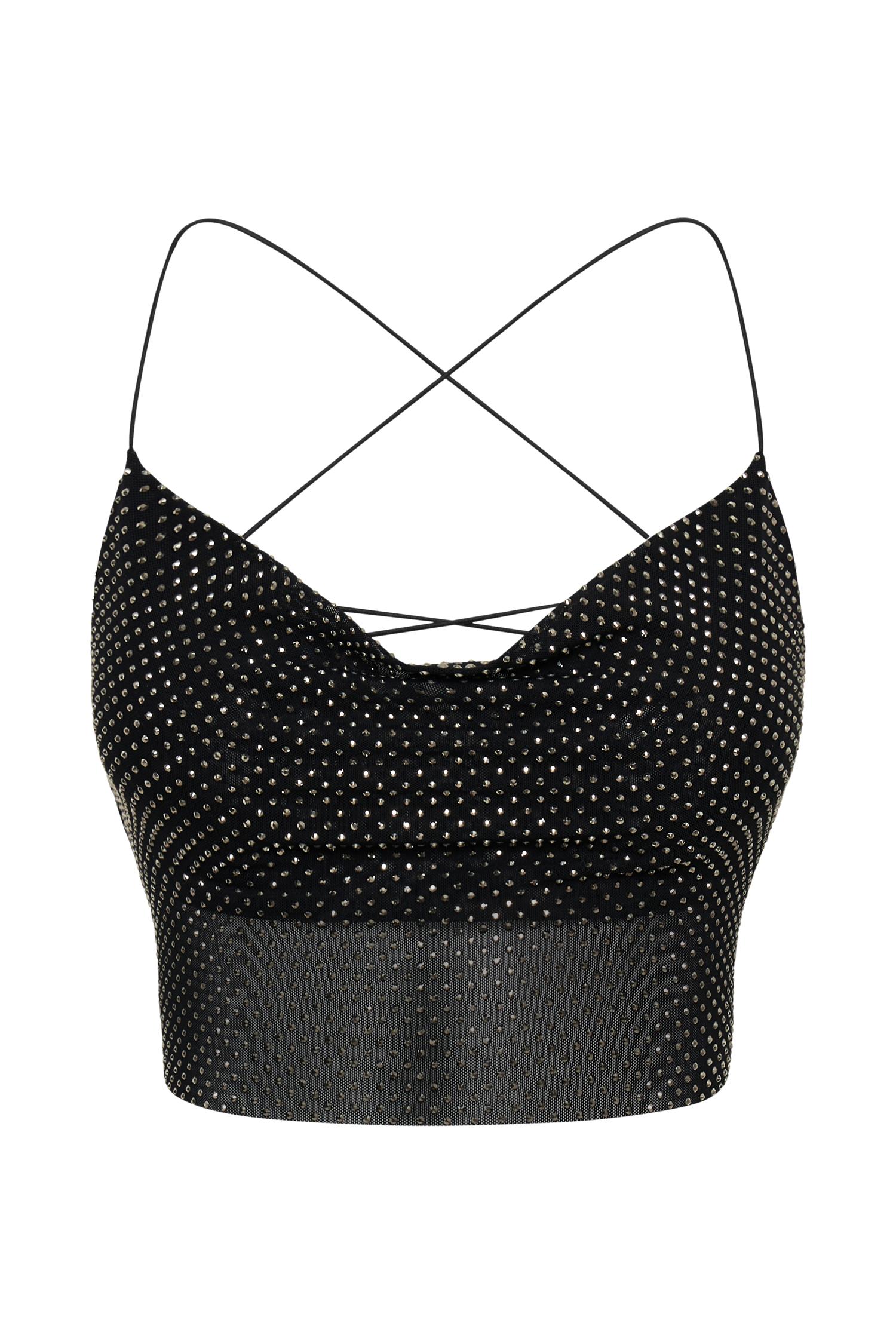 Tamra Strappy Diamante Top - Black Product Image