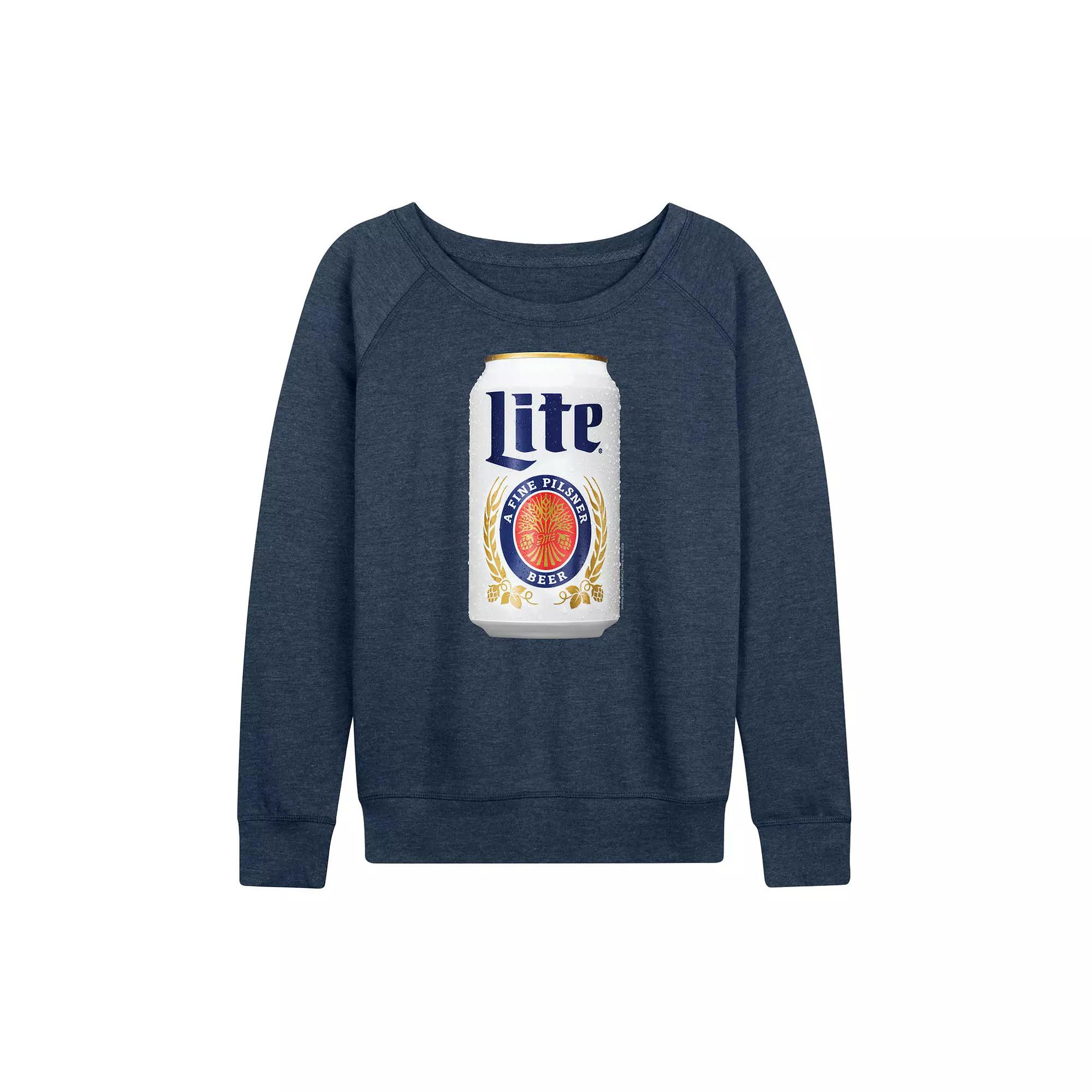 Women's Miller Lite Can Lightweight French Terry Sweatshirt,  Product Image