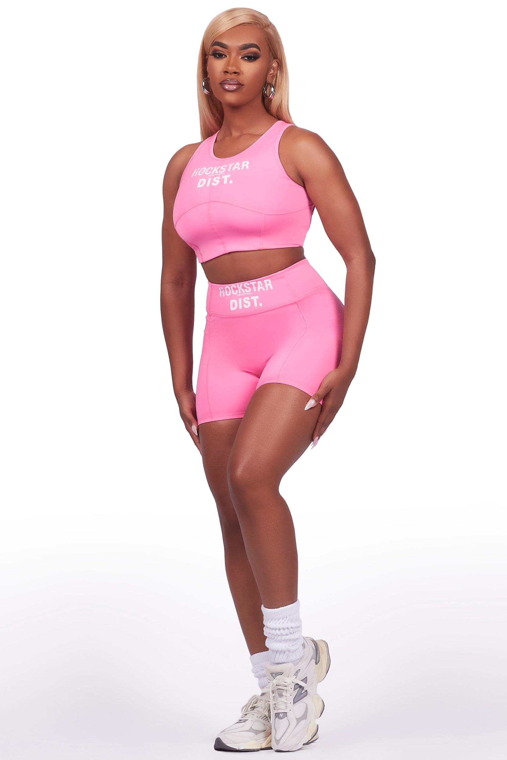 Teonka Hot Pink Bike Short Set Female Product Image