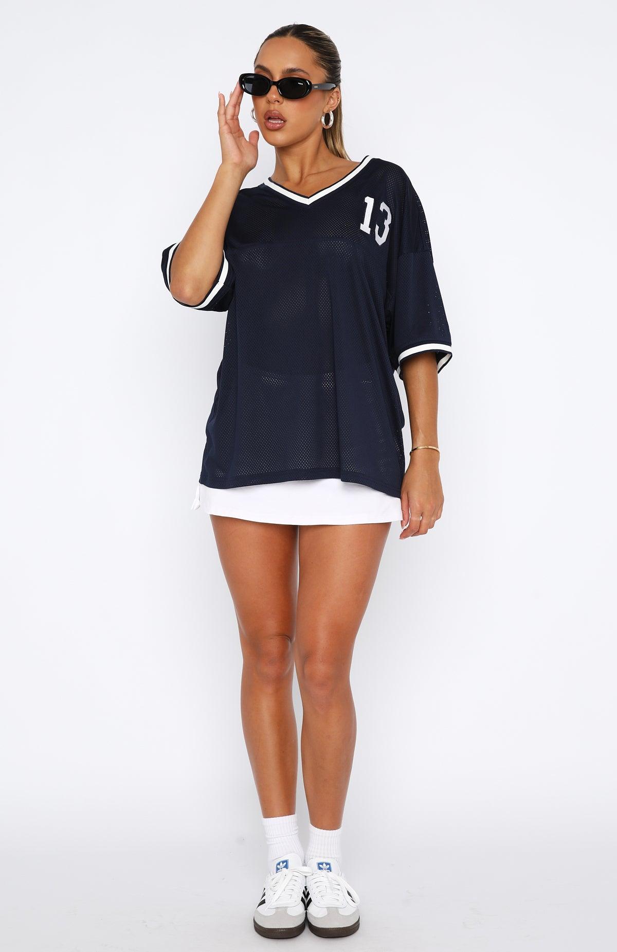 Moves To Make Oversized Sports Tee Dark Navy Product Image