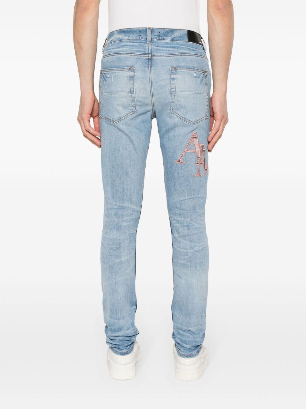 logo-embroidered skinny jeans Product Image