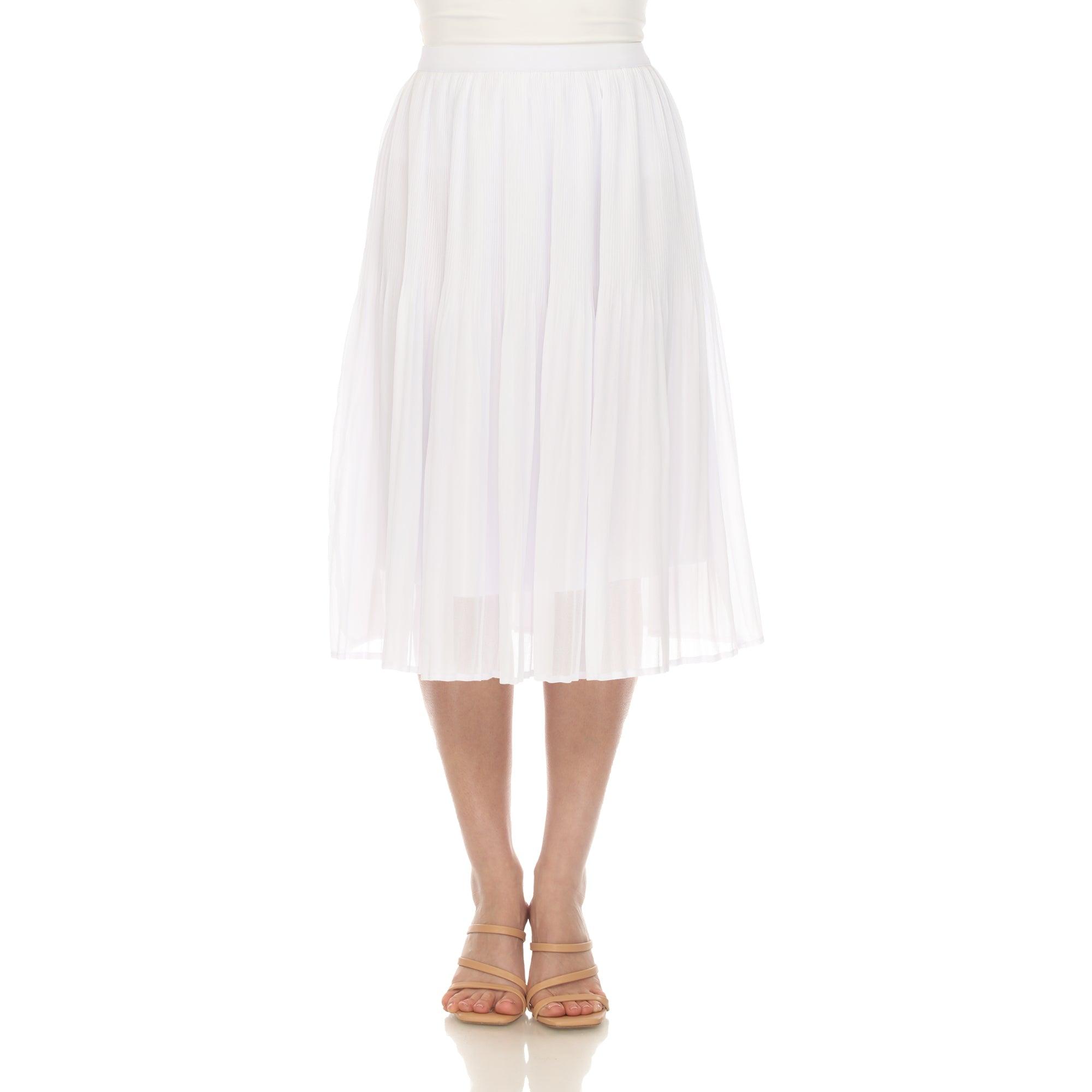 Women's Chiffon Pleated Midi Skirt Female Product Image