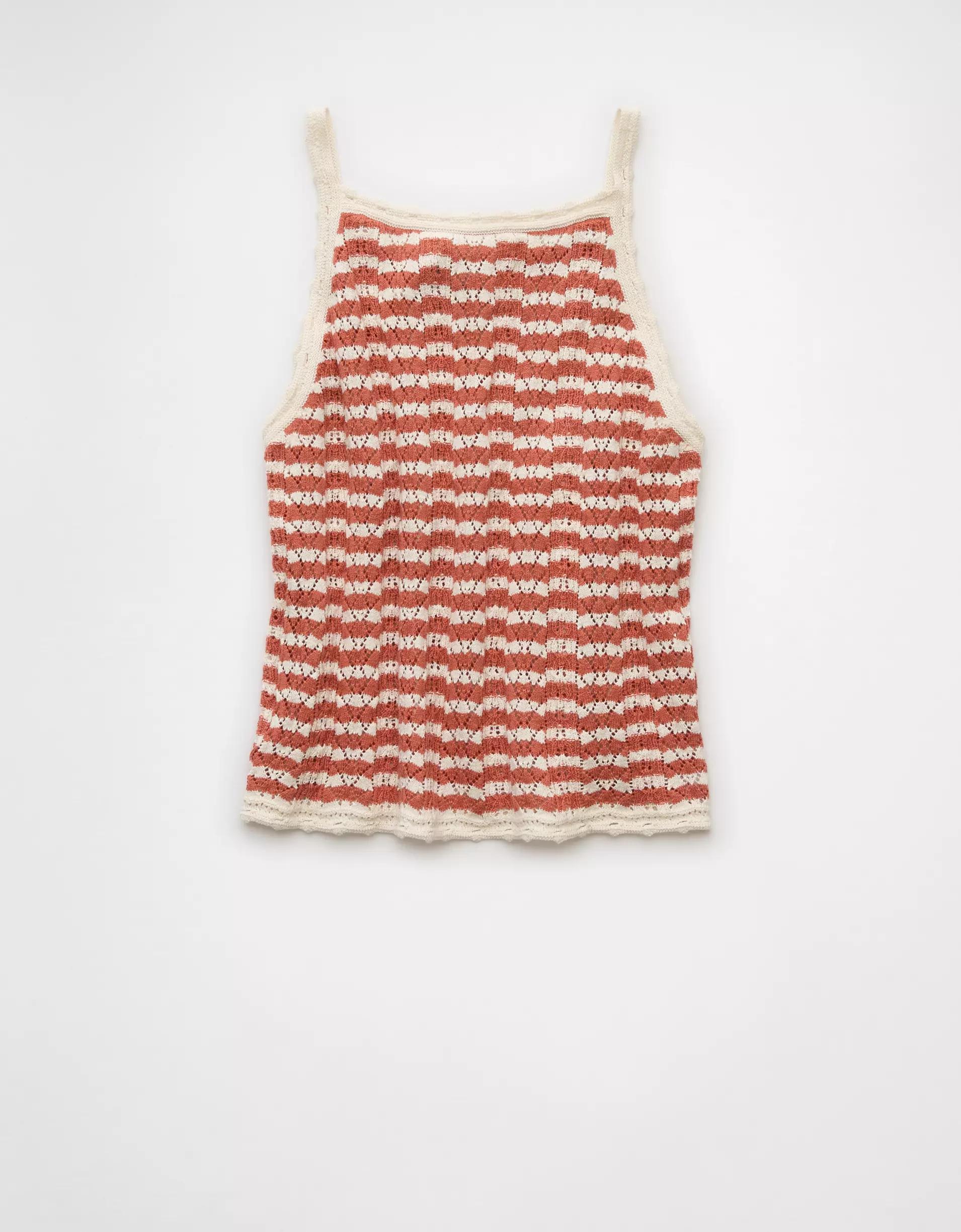AE High Neck Crochet Tank Top Product Image