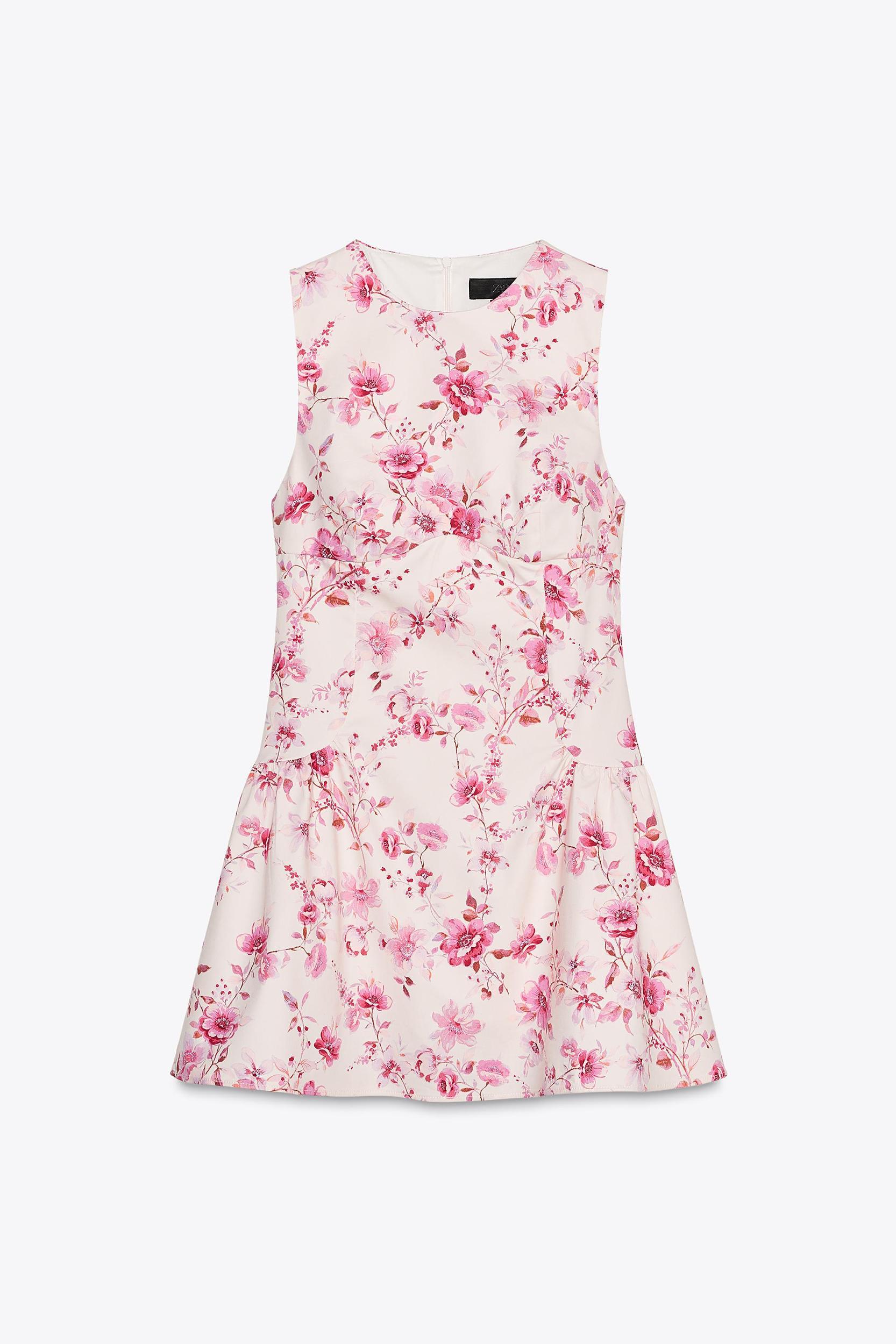 POPLIN FLORAL JUMPSUIT DRESS Product Image