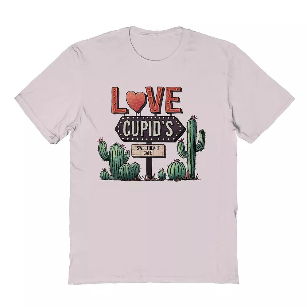 Men's Love Cupid's Sweetheart Cafe Valentine's Day Graphic Tee, Adult Unisex,  Product Image
