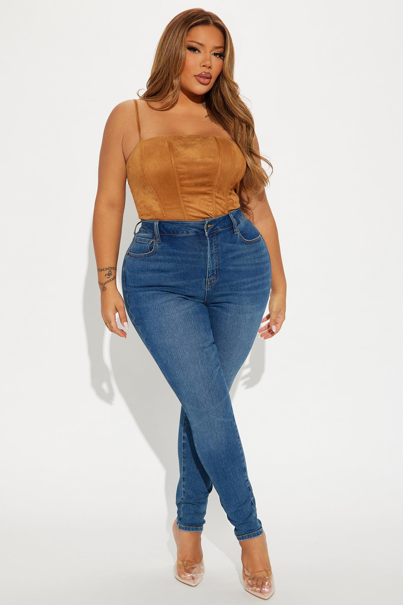 Yalena Stretch Skinny Jeans - Dark Wash Product Image