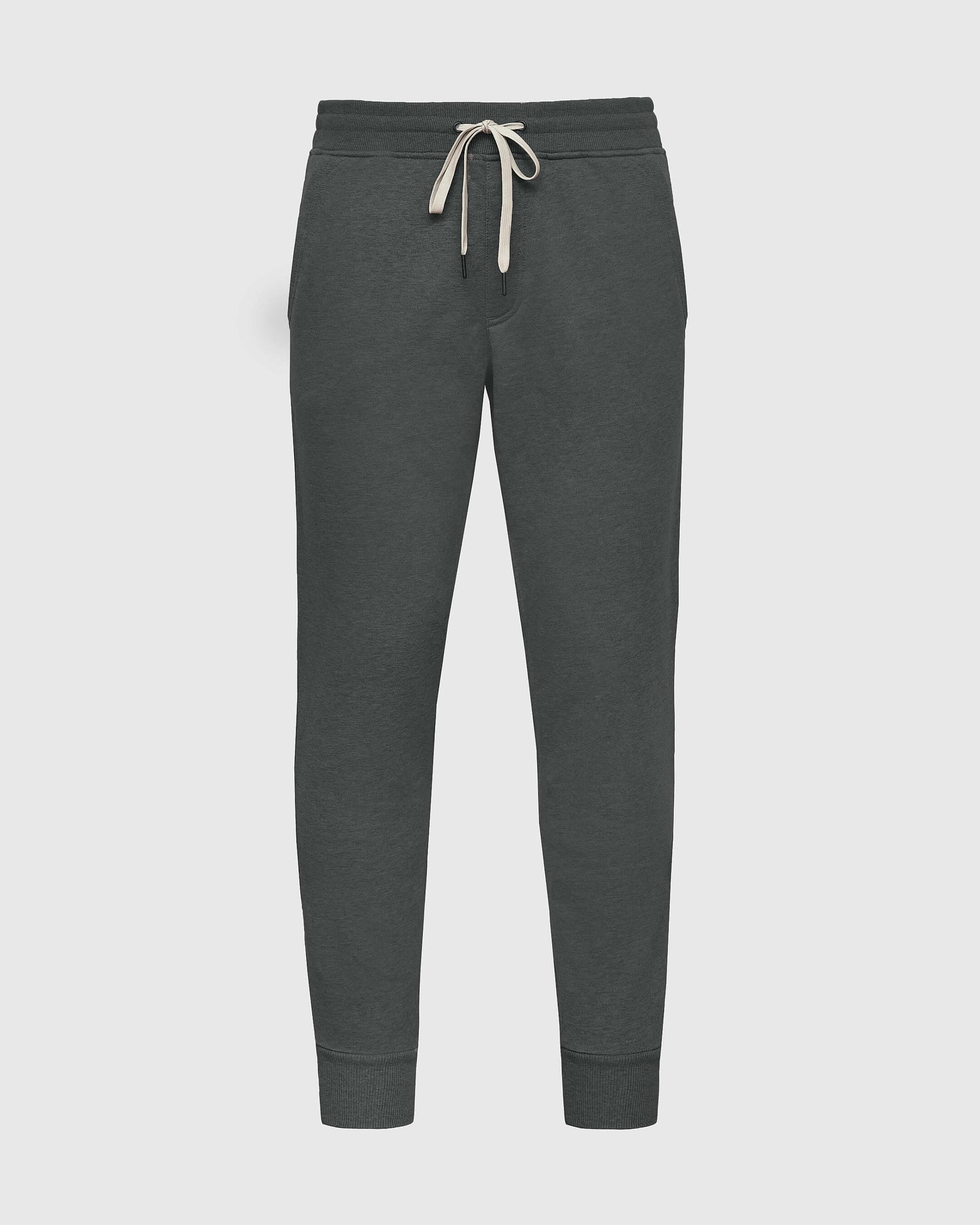 Charcoal Heather Gray Fleece French Terry Joggers Product Image