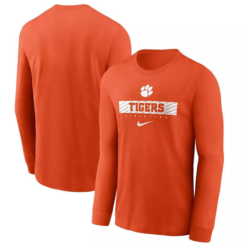 Men's Nike Orange Clemson Tigers 2024 Sideline Legend Performance Long Sleeve T-Shirt,  Product Image