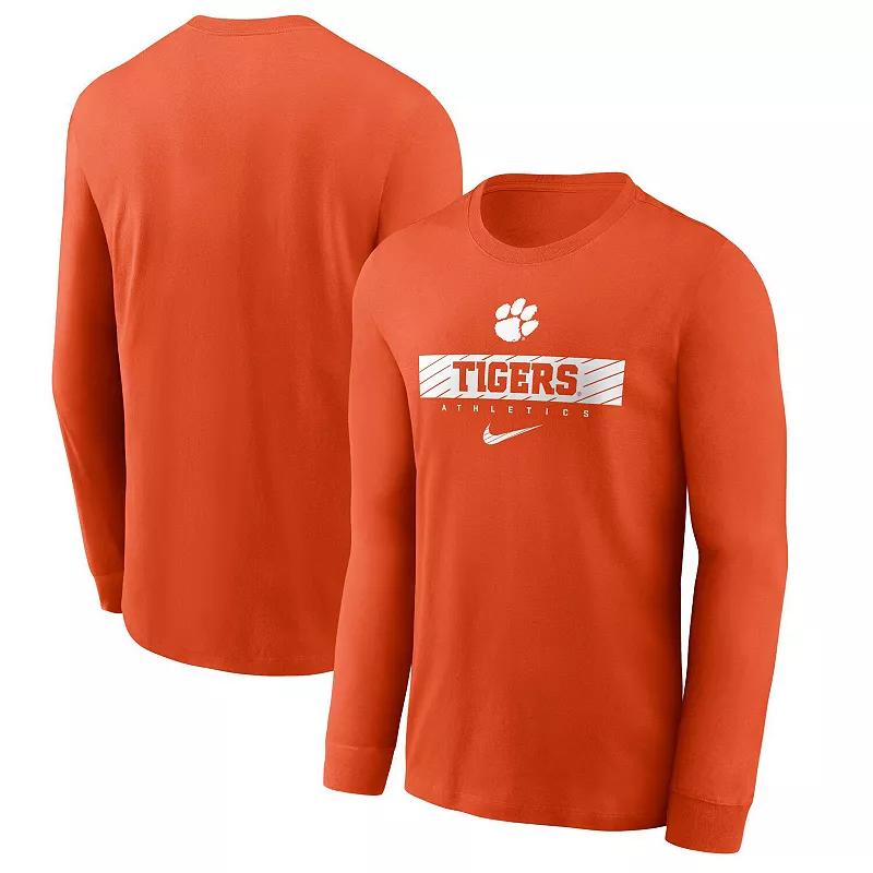 Men's Nike Orange Clemson Tigers 2024 Sideline Legend Performance Long Sleeve T-Shirt,  Product Image