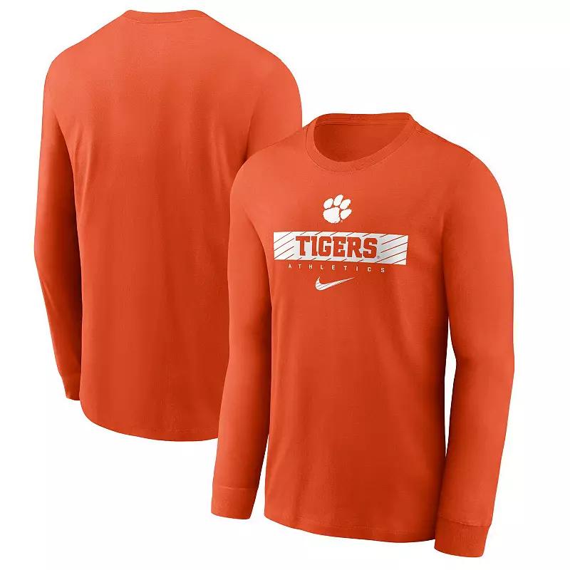 Men's Nike Orange Clemson Tigers 2024 Sideline Legend Performance Long Sleeve T-Shirt,  Product Image