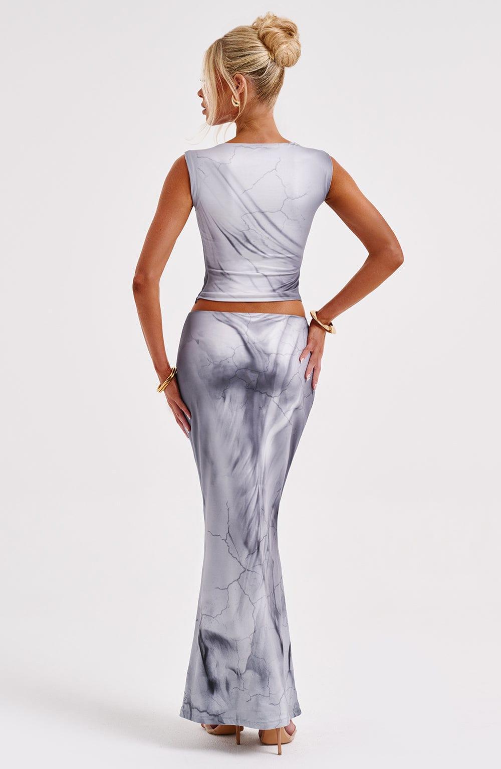 Charmayne Top - Grey Body Print Product Image