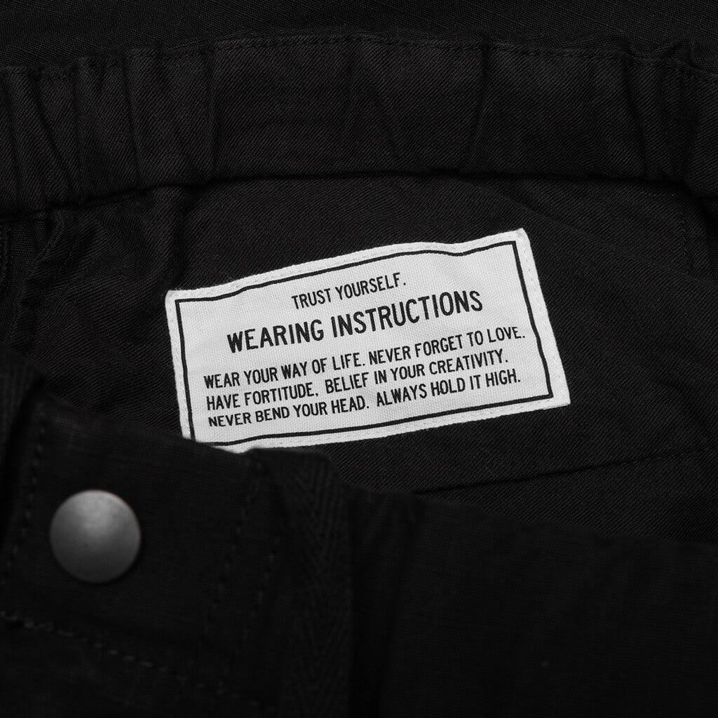 Ripstop Parachute Trousers - Black Male Product Image