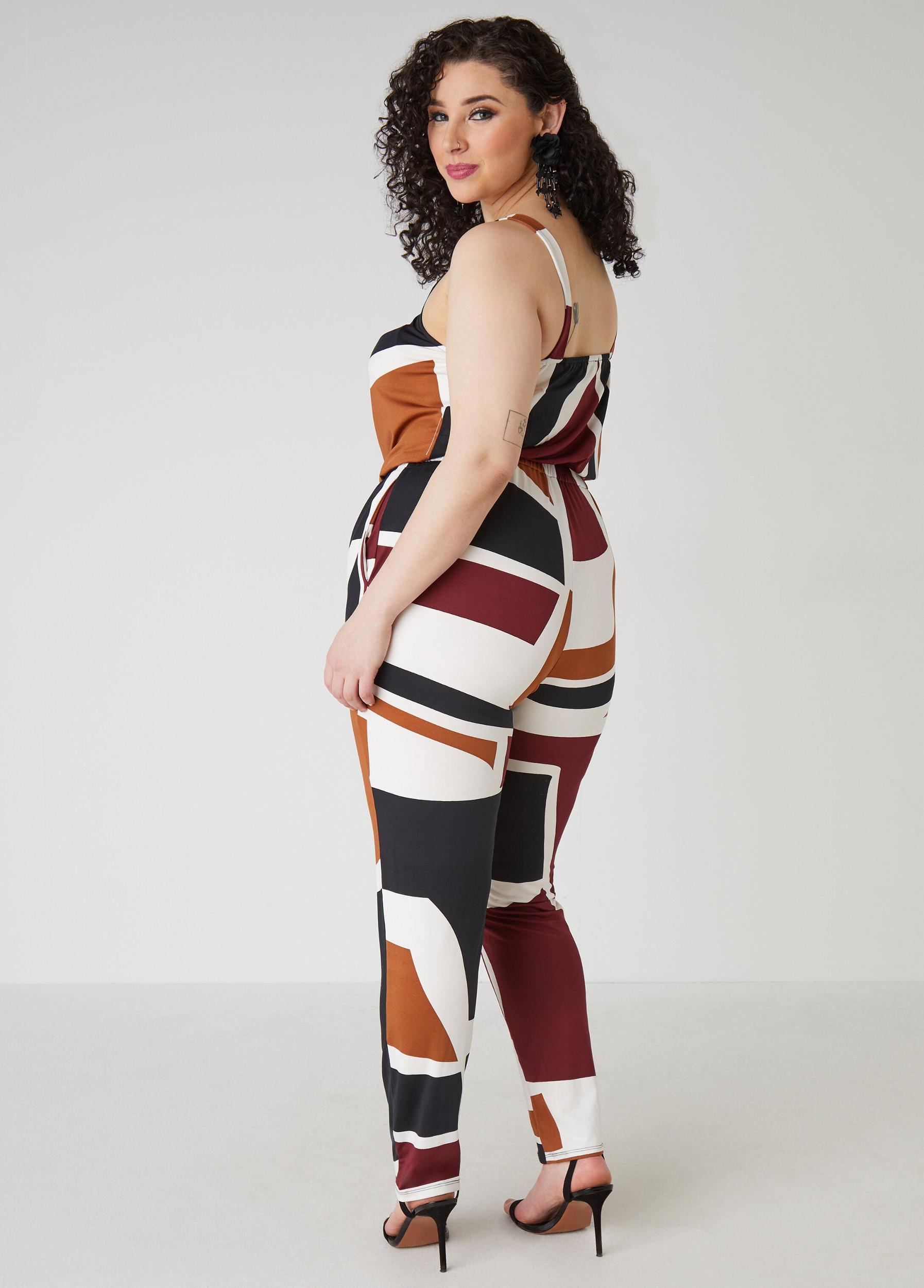 Geo Print Catsuit Product Image