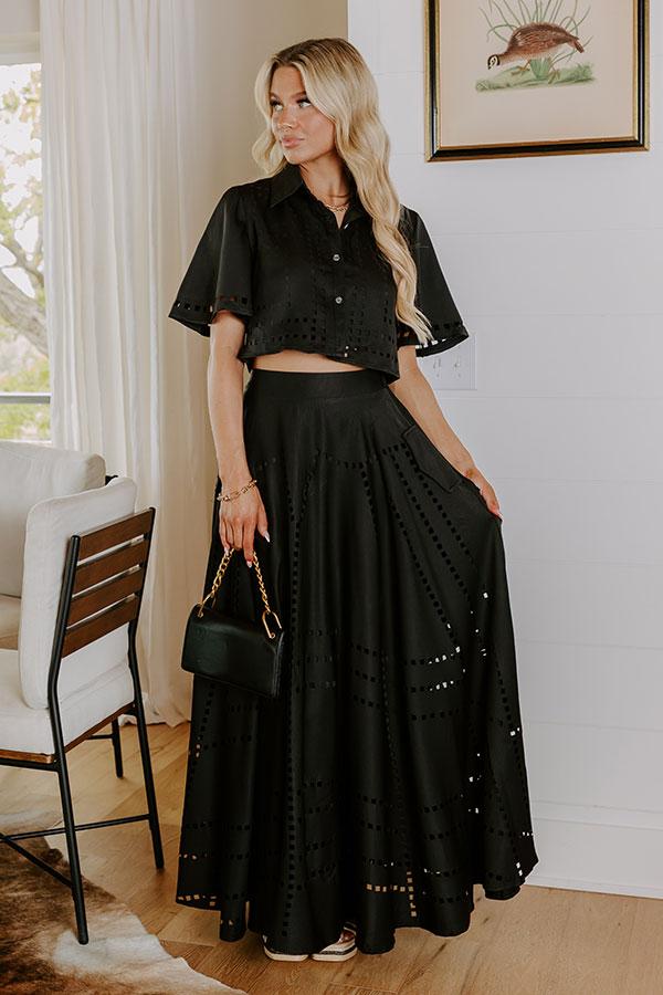 Vineyard Cutie High Waist Cut Out Maxi Skirt Product Image