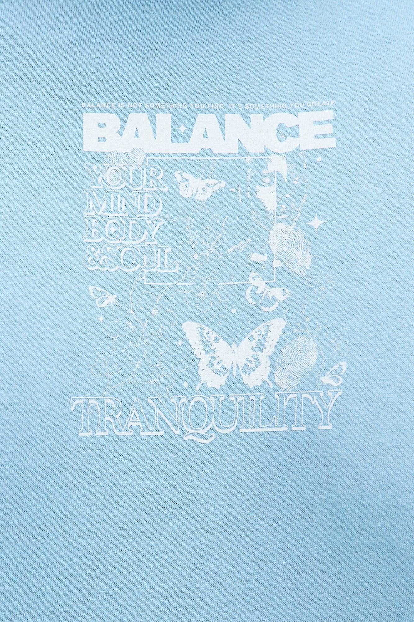 Balance Tranquility Short Sleeve Tee - Light Blue Product Image