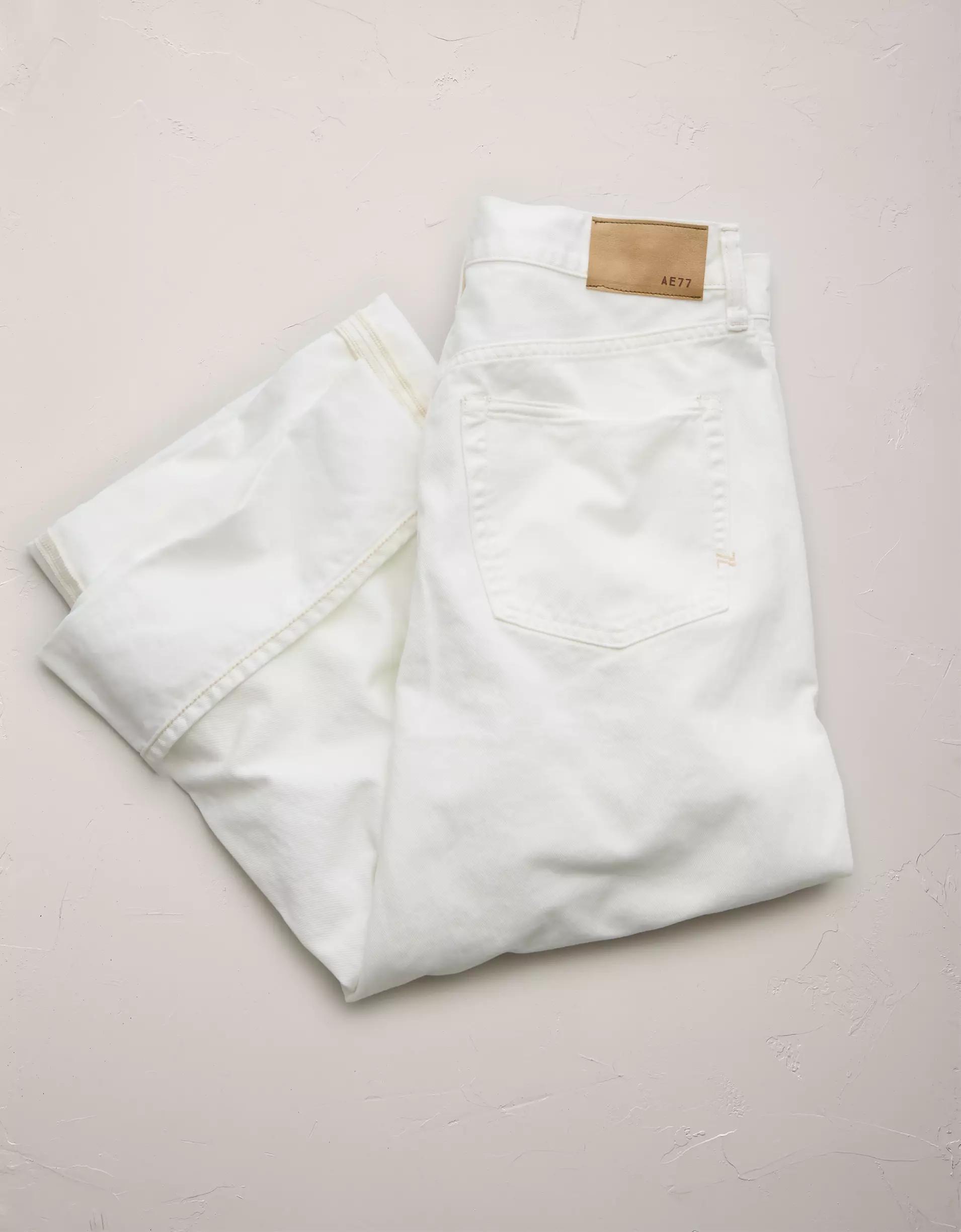 AE77 Premium Wide Crop Cuff Jean Product Image
