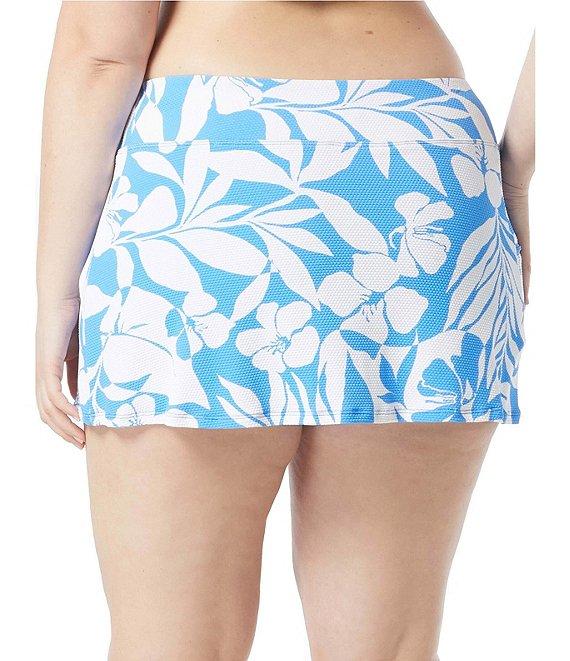 Beach House Plus Size Aloha Spirit Pique Texture Emma Skirted Swim Bottom Product Image
