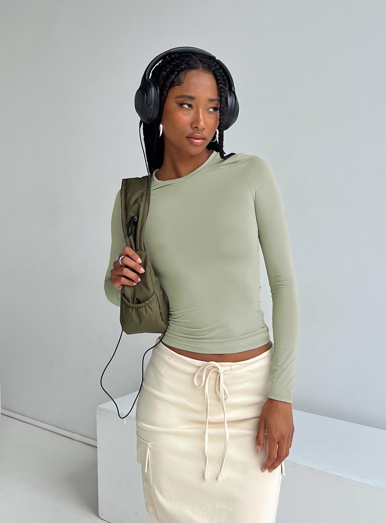 Arnim Long Sleeve Top Green Product Image