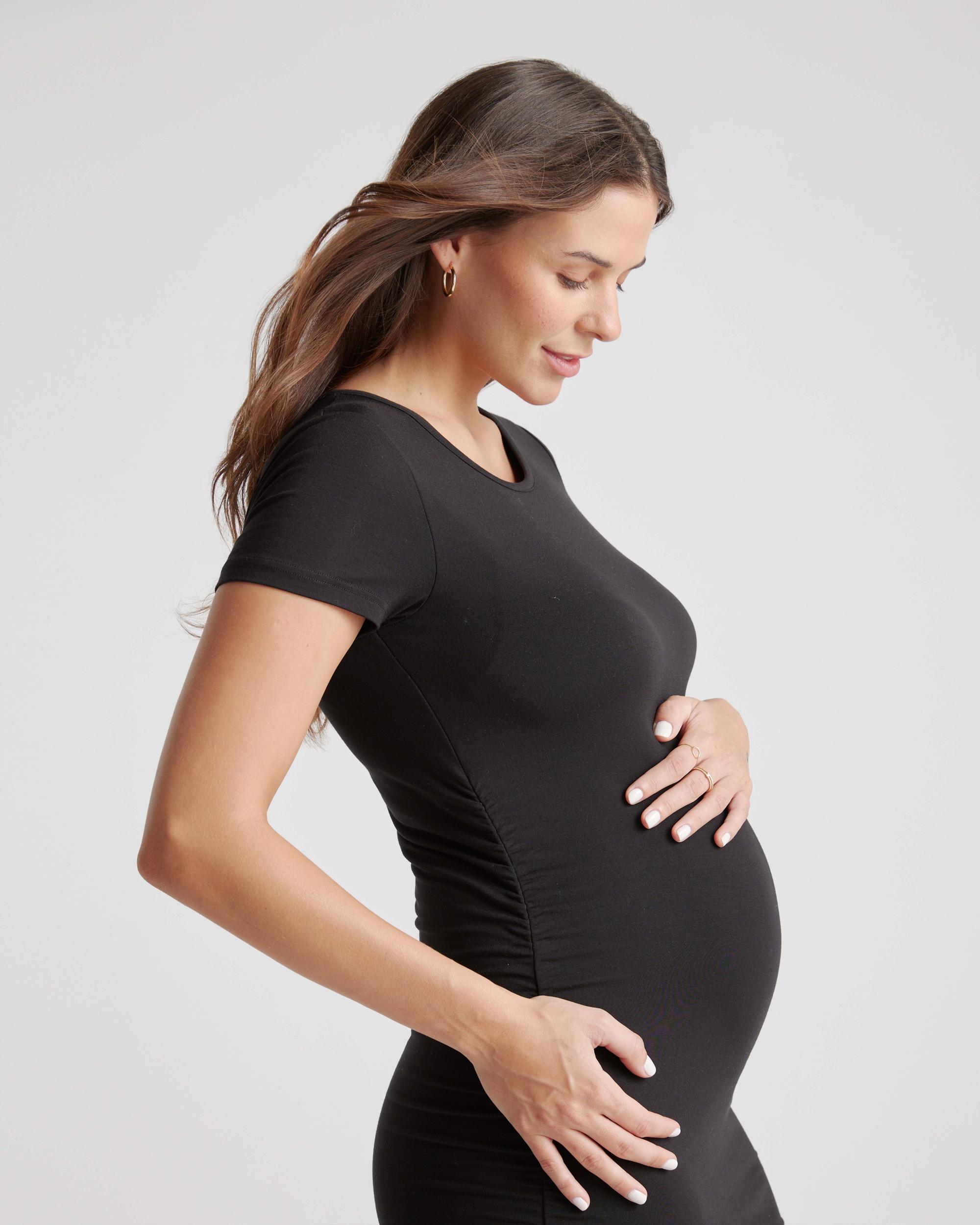 Quince | Women's Tencel Jersey Maternity Ruched Dress Product Image