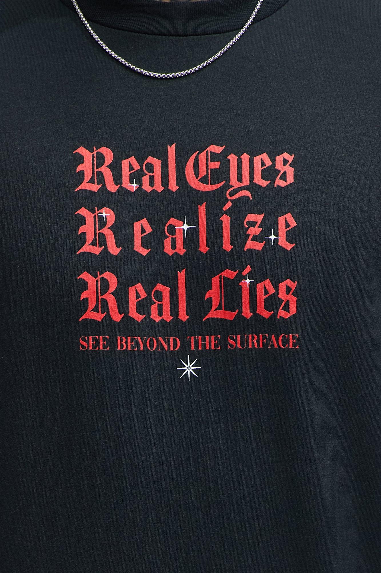 Real Eyes Short Sleeve Tee - Black Product Image