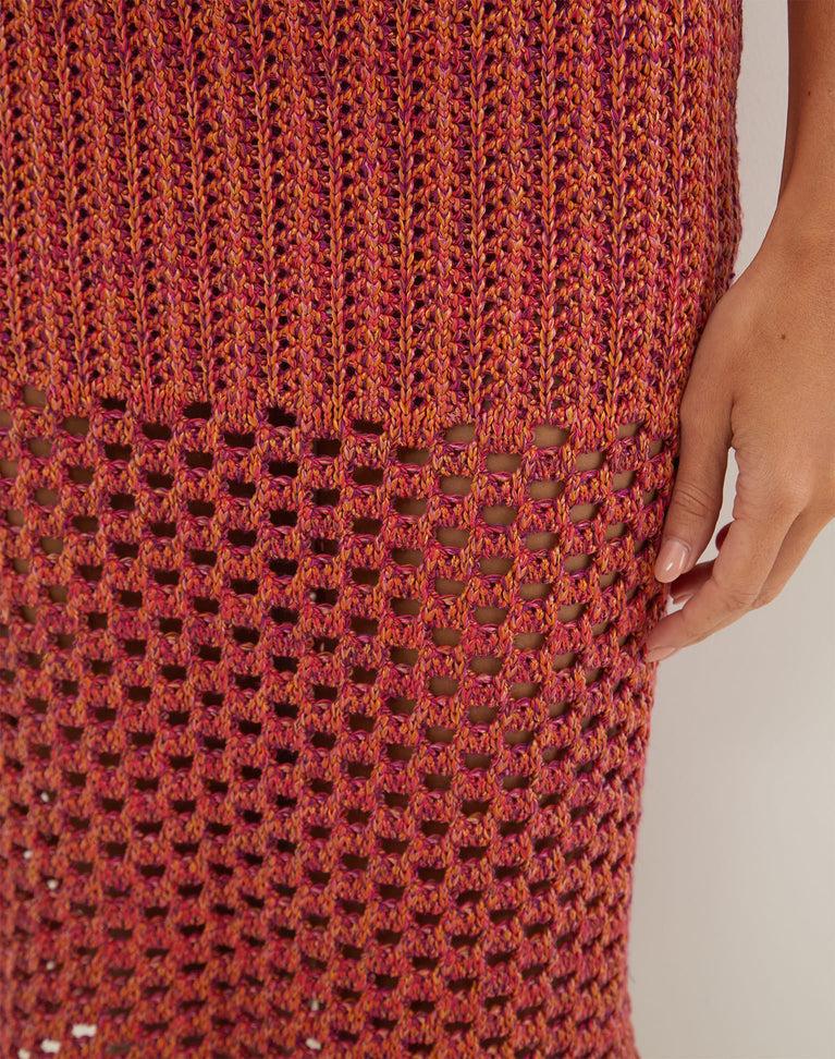 Knit Aria Midi Skirt - Berry Burst Product Image