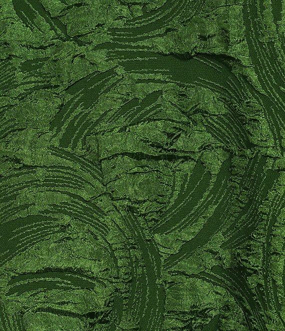 IC Collection Textured Woven Ruffle Mock Neck Long Sleeve Tunic Product Image