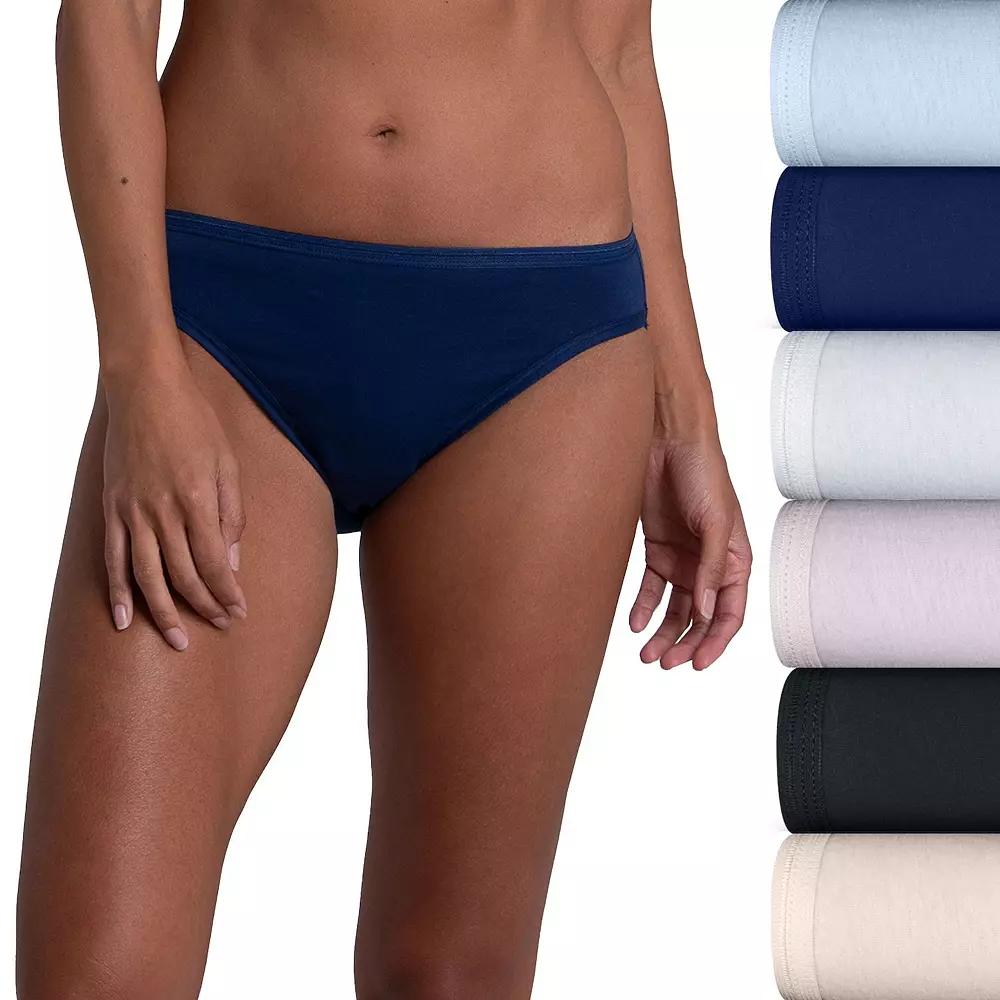 Women's Fruit of the Loom® 6 -Pack Cotton Bikini Brief Set 6DKBKAP,  Product Image