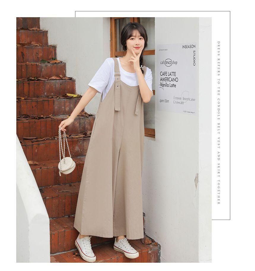 Wide Leg Plain Jumpsuit Product Image