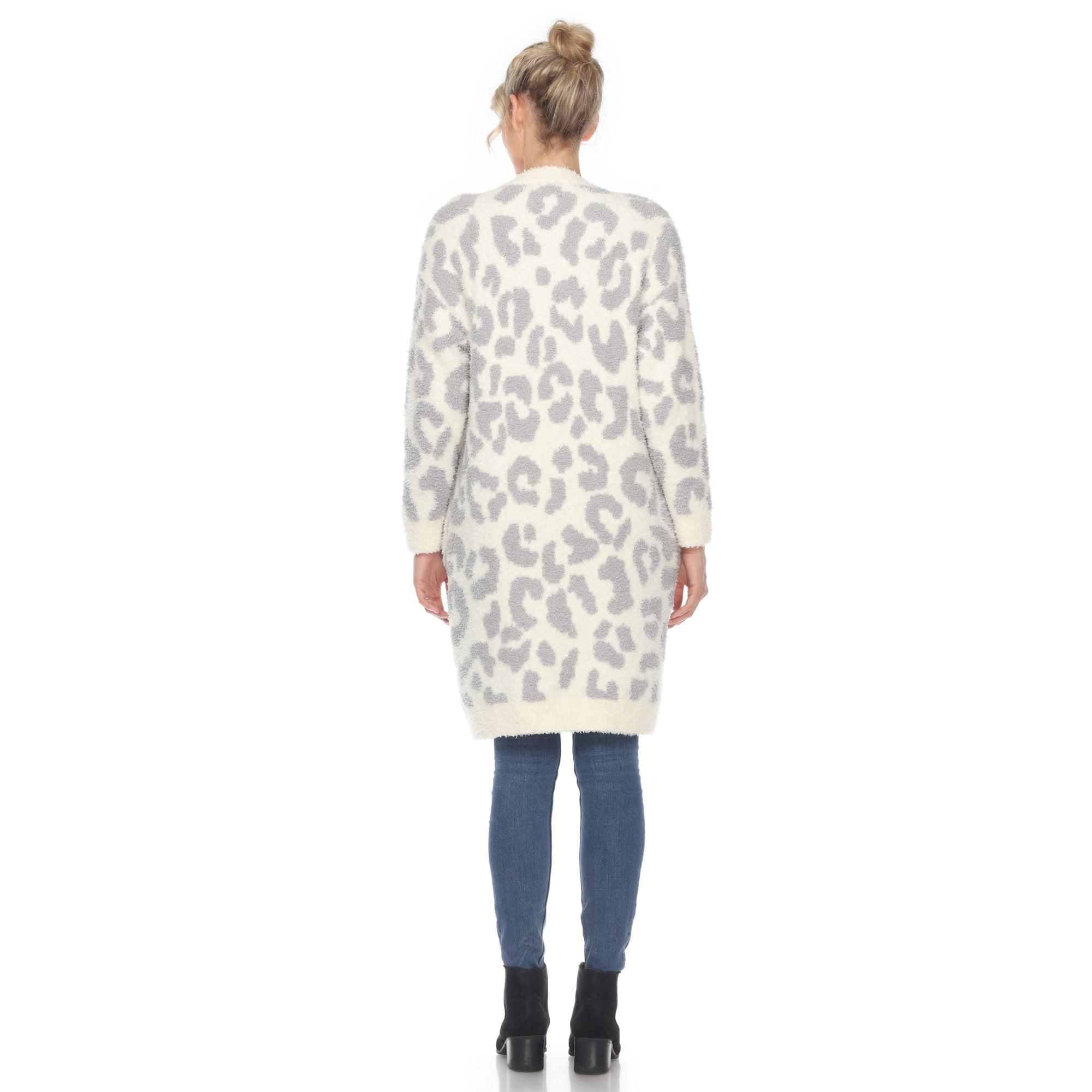 Leopard Print Open Front Cardigan Product Image