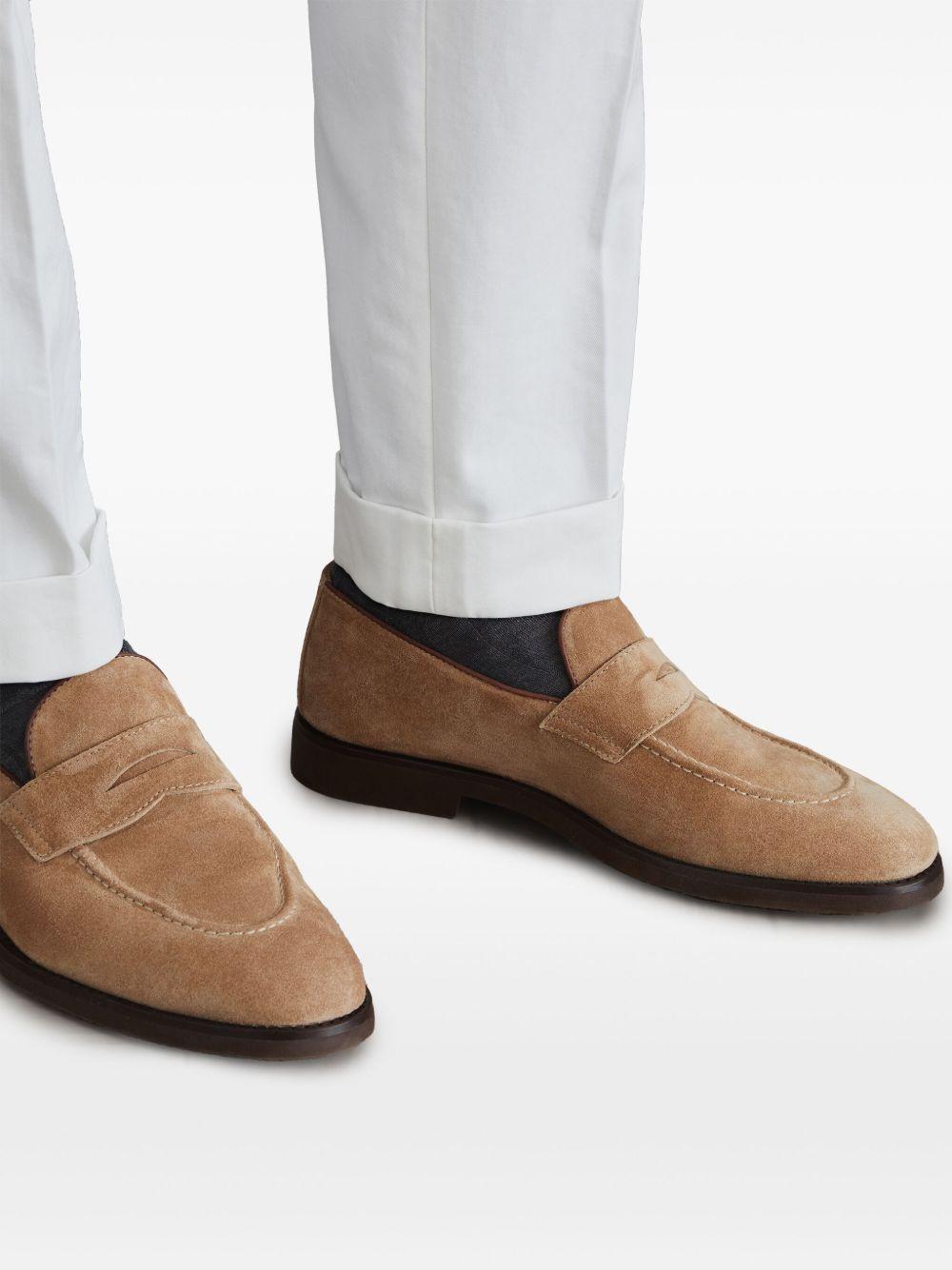 penny-slot suede loafers Product Image