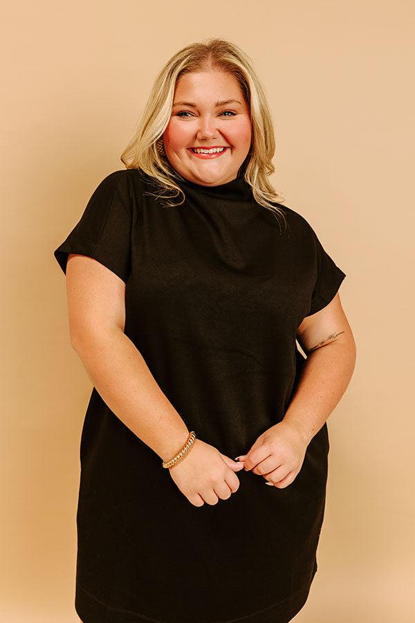 City Sleek Mini Dress in Black Curves Product Image