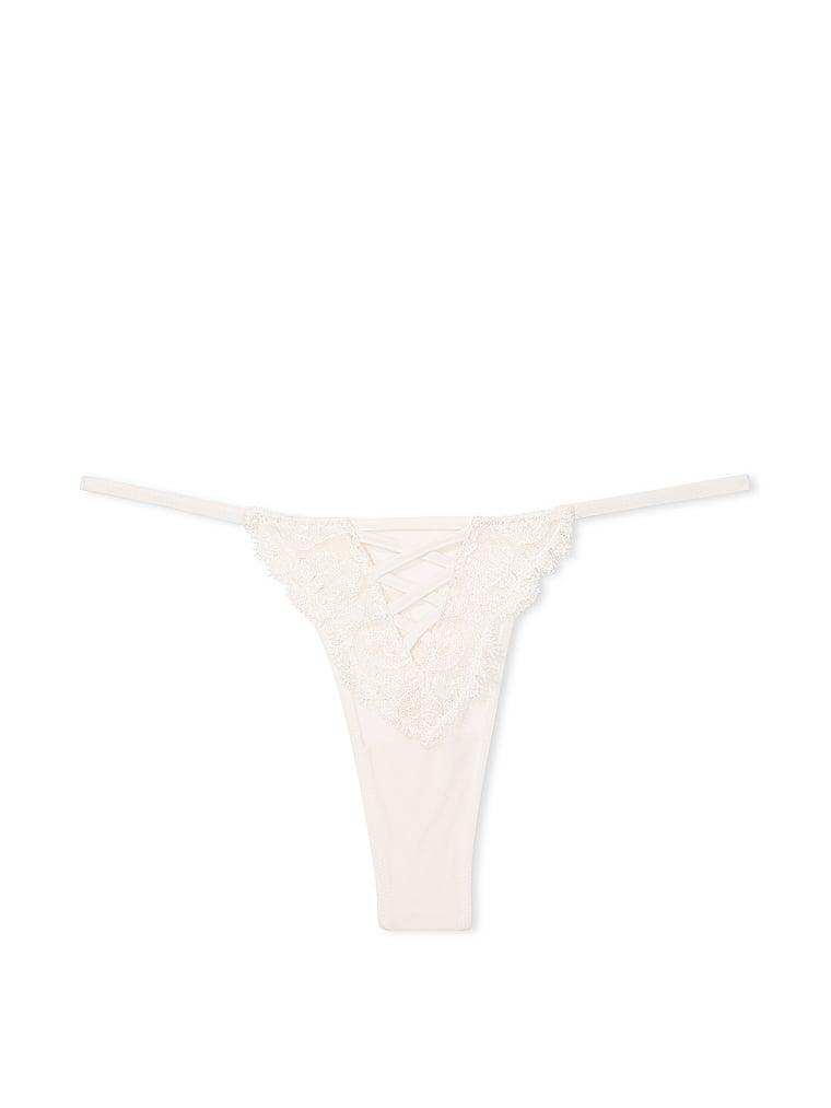 Boho Floral Embroidery Thong Panty Product Image