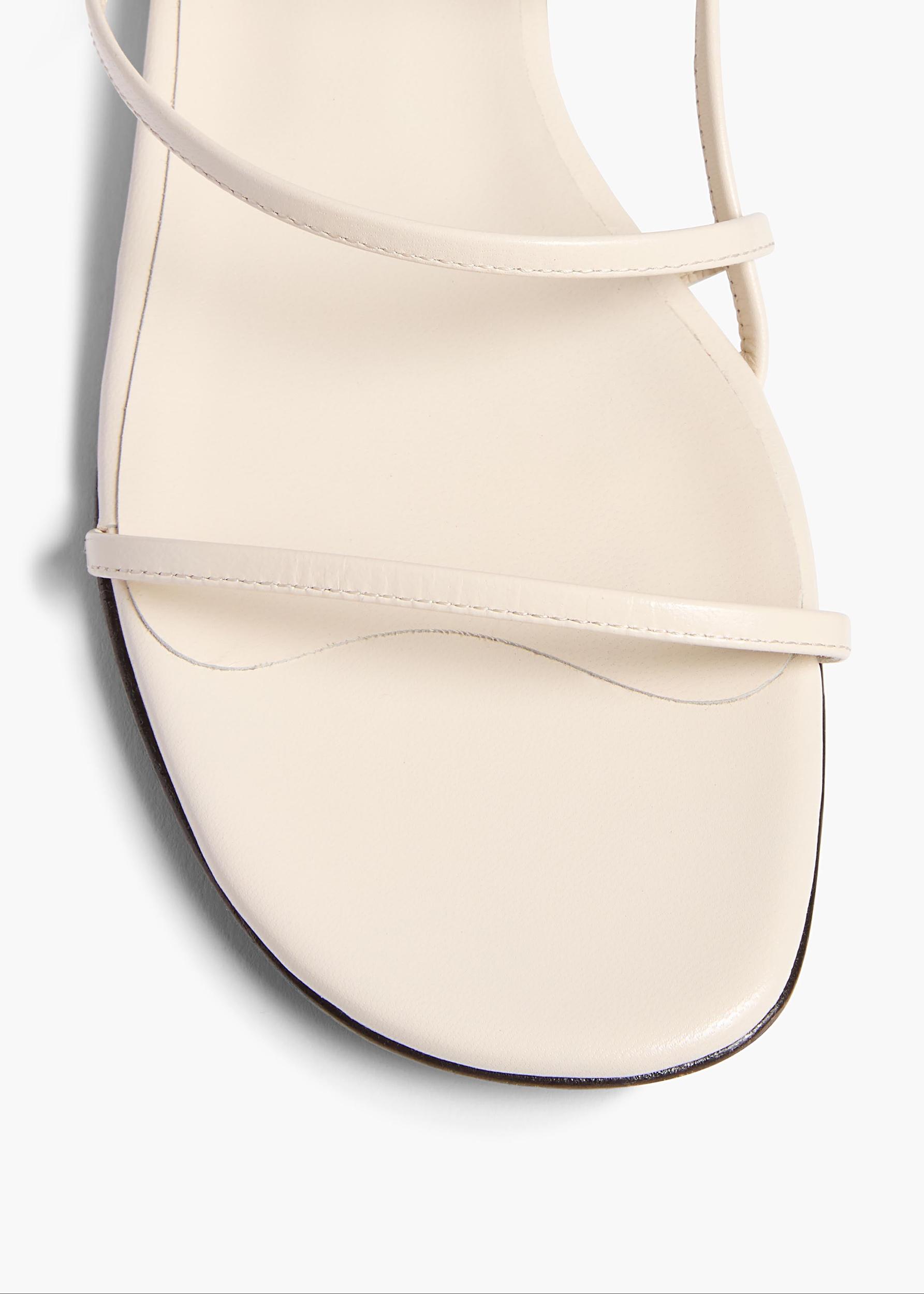 Loop Flat Sandal in Cream Leather Product Image