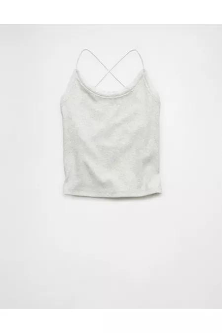 AE Strappy Go Lucky Cropped Lace Tank Top Women's Product Image
