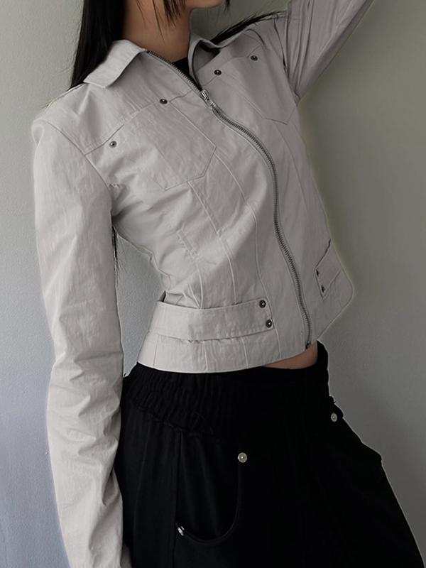 Workwear-Style Basic Solid Colours Jacket Product Image