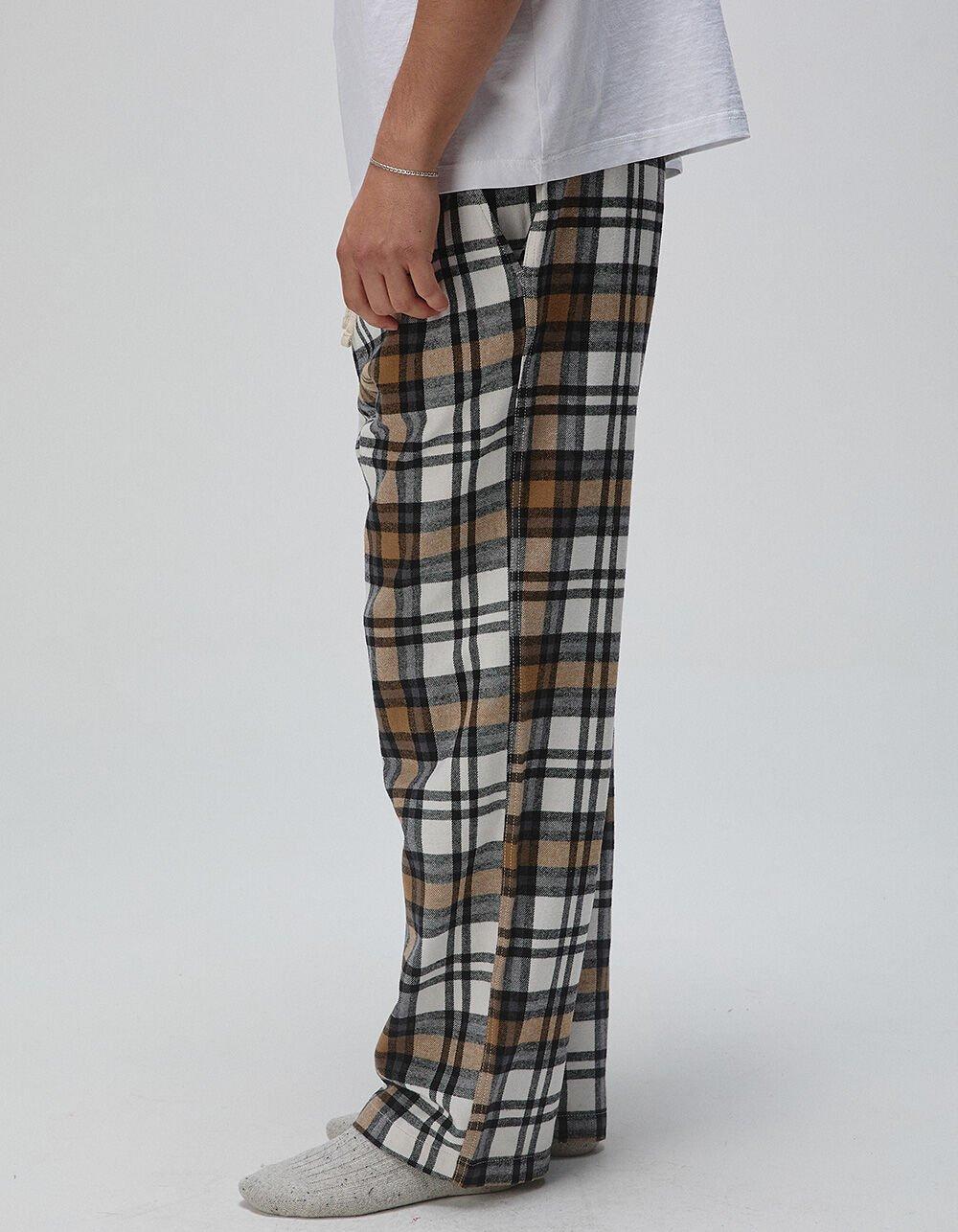 RSQ Mens Plaid Pajama Pants - WHT/GRAY Product Image