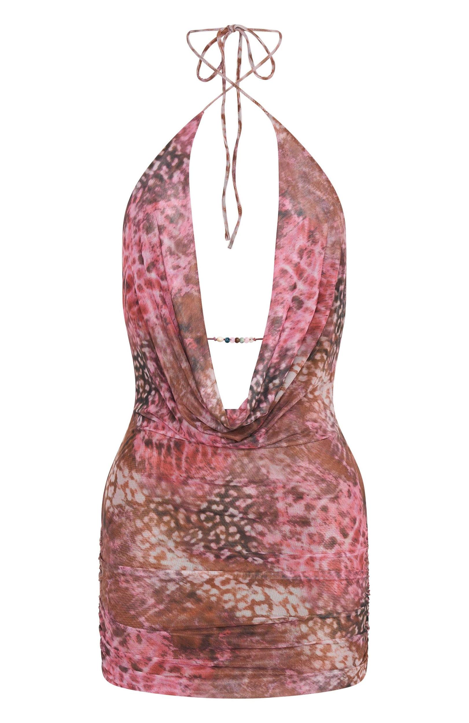 Blooming Romance Halter Mini Dress Spellbound Product Image