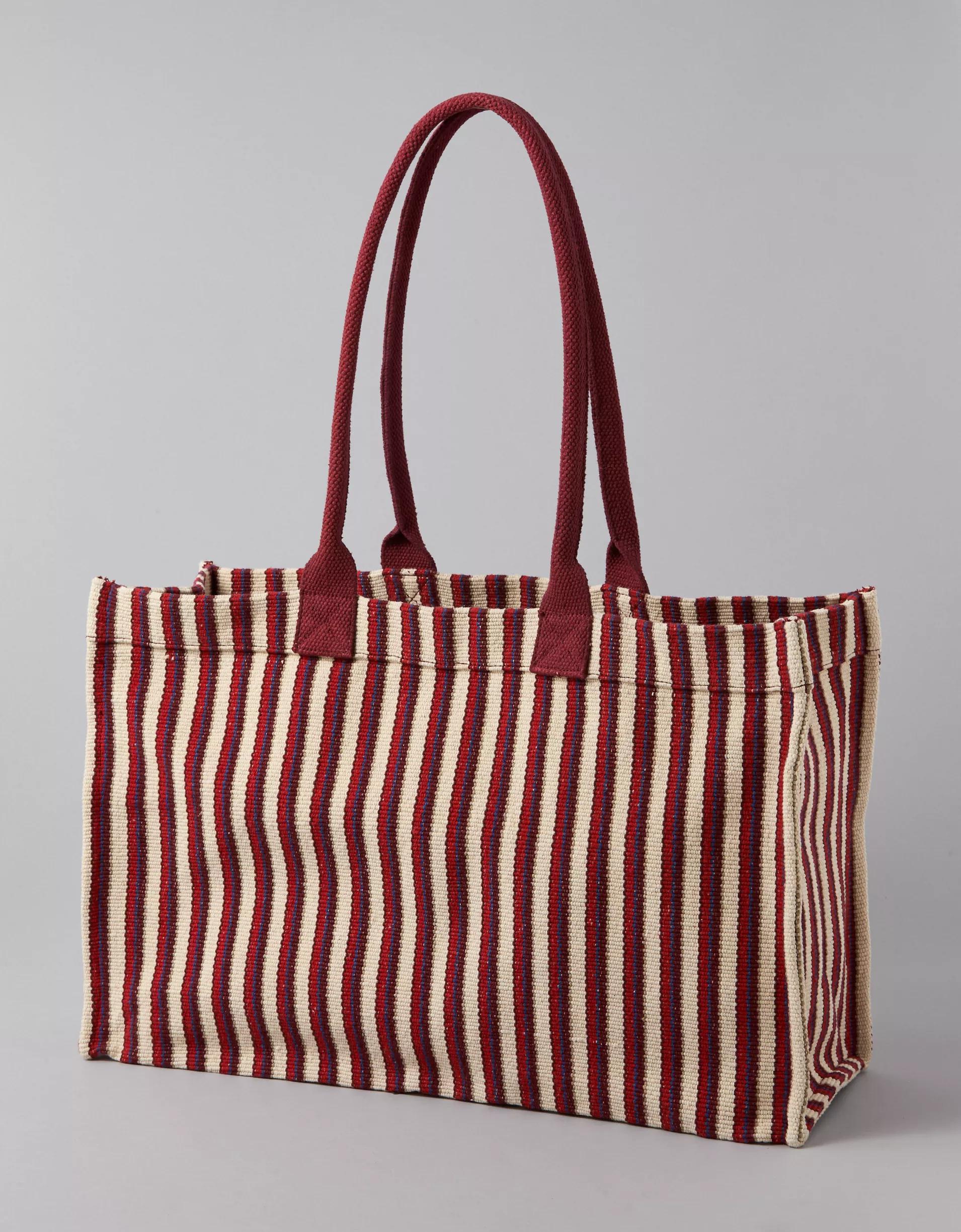 AE Oversized Striped Tote Bag Product Image
