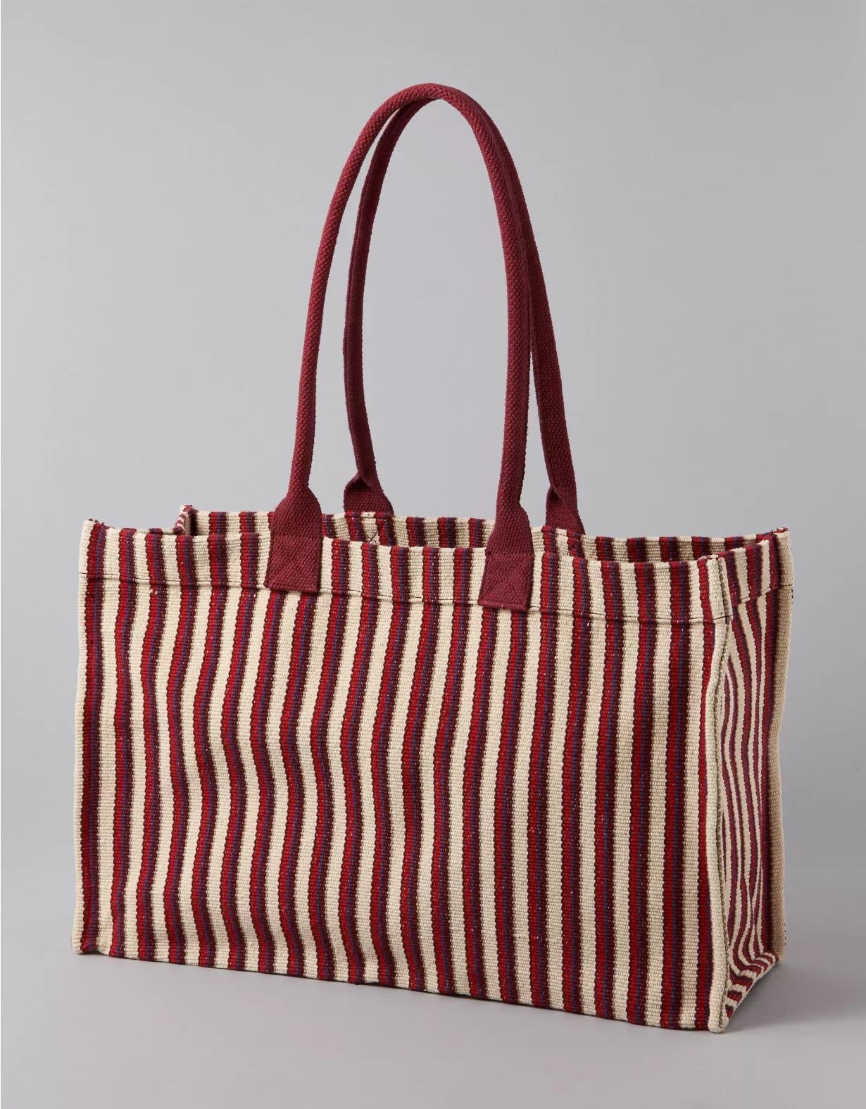AE Oversized Striped Tote Bag Product Image