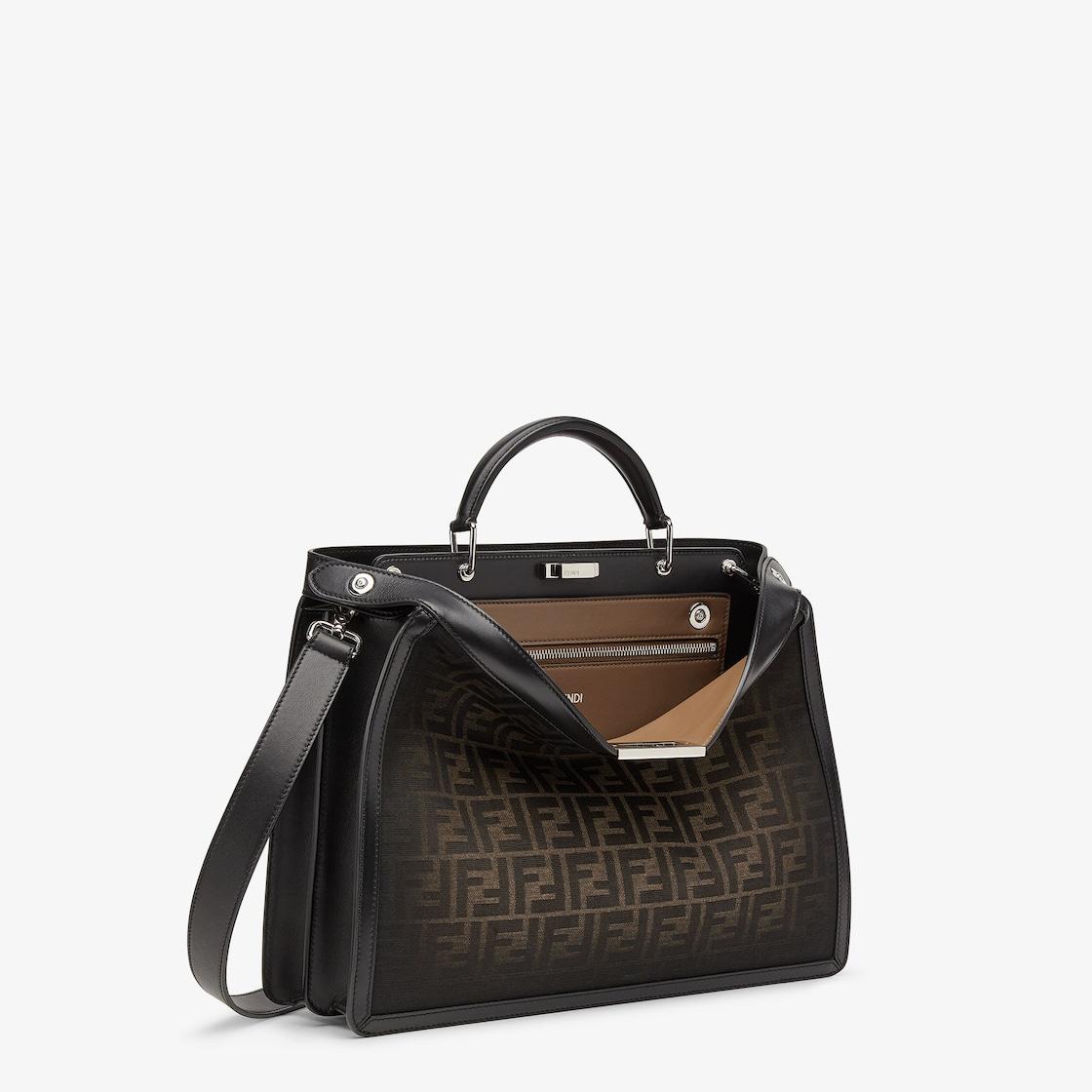 Peekaboo ISeeU MediumBrown FF jacquard bag Product Image