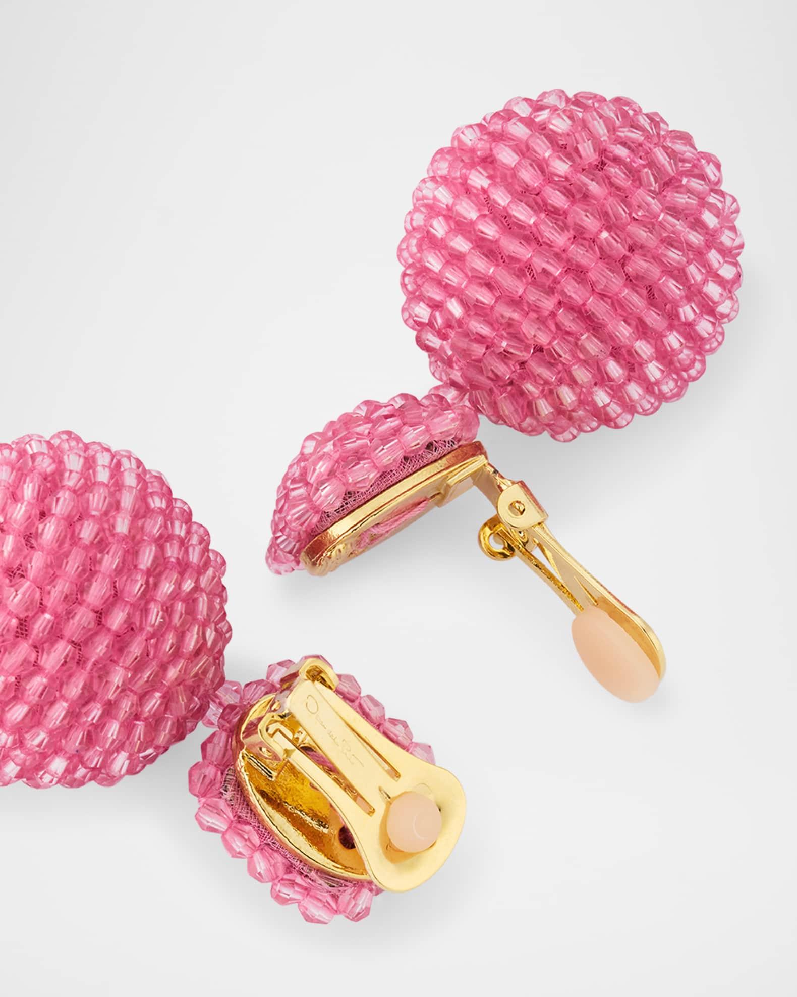 Round Beaded Drop Earrings Product Image