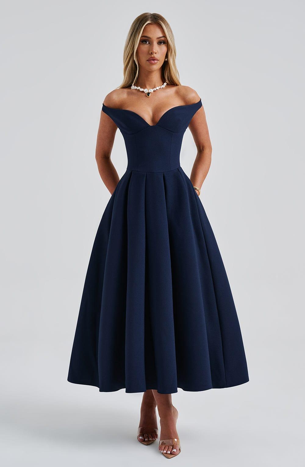 Lanetta Midi Dress - Navy Product Image