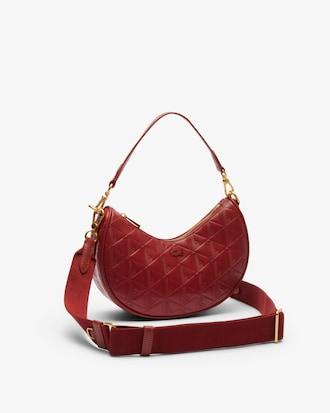 Maheki Embossed Leather Half Moon Purse Product Image