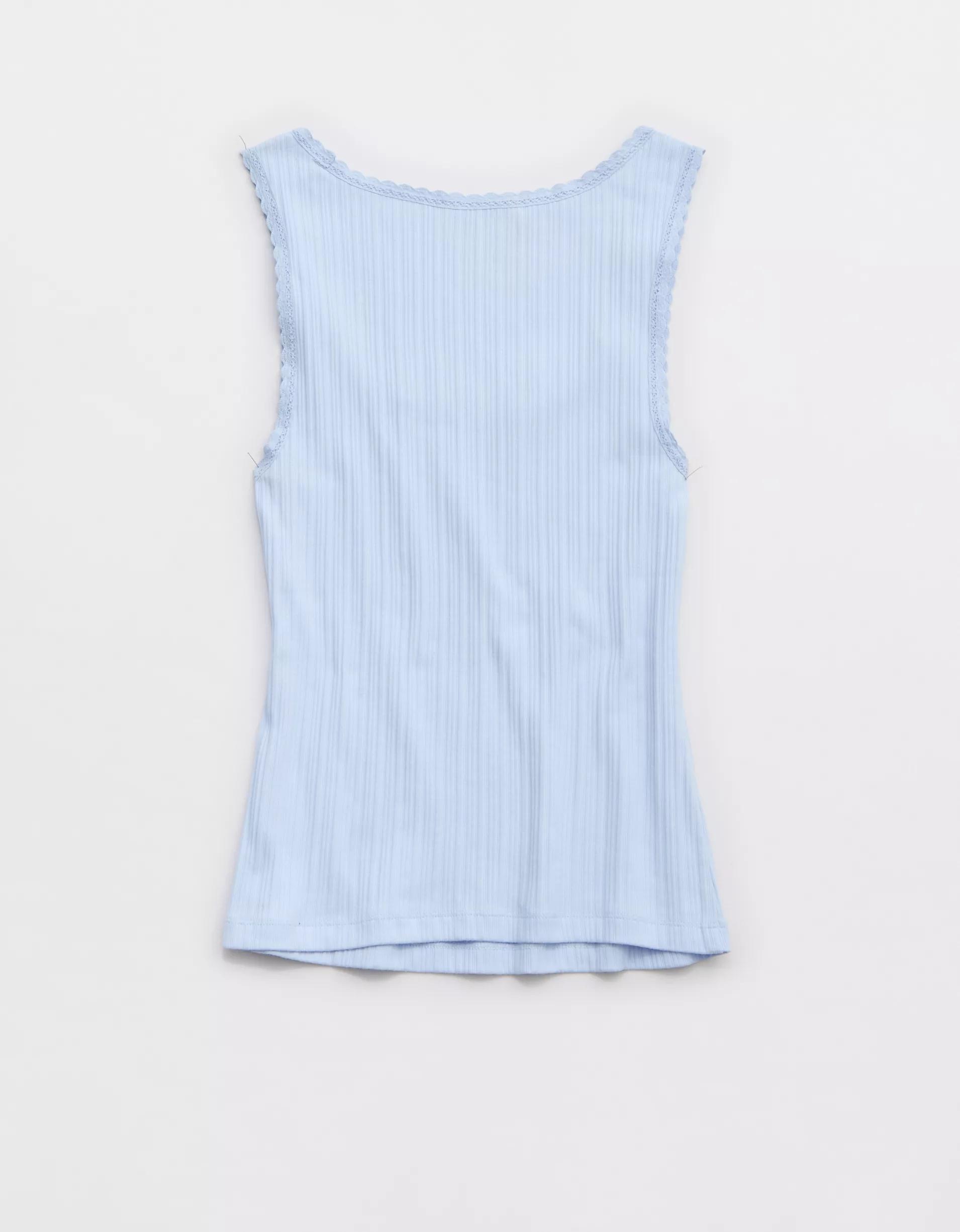 Aerie Ribbed Scoop Neck Tank Top Product Image