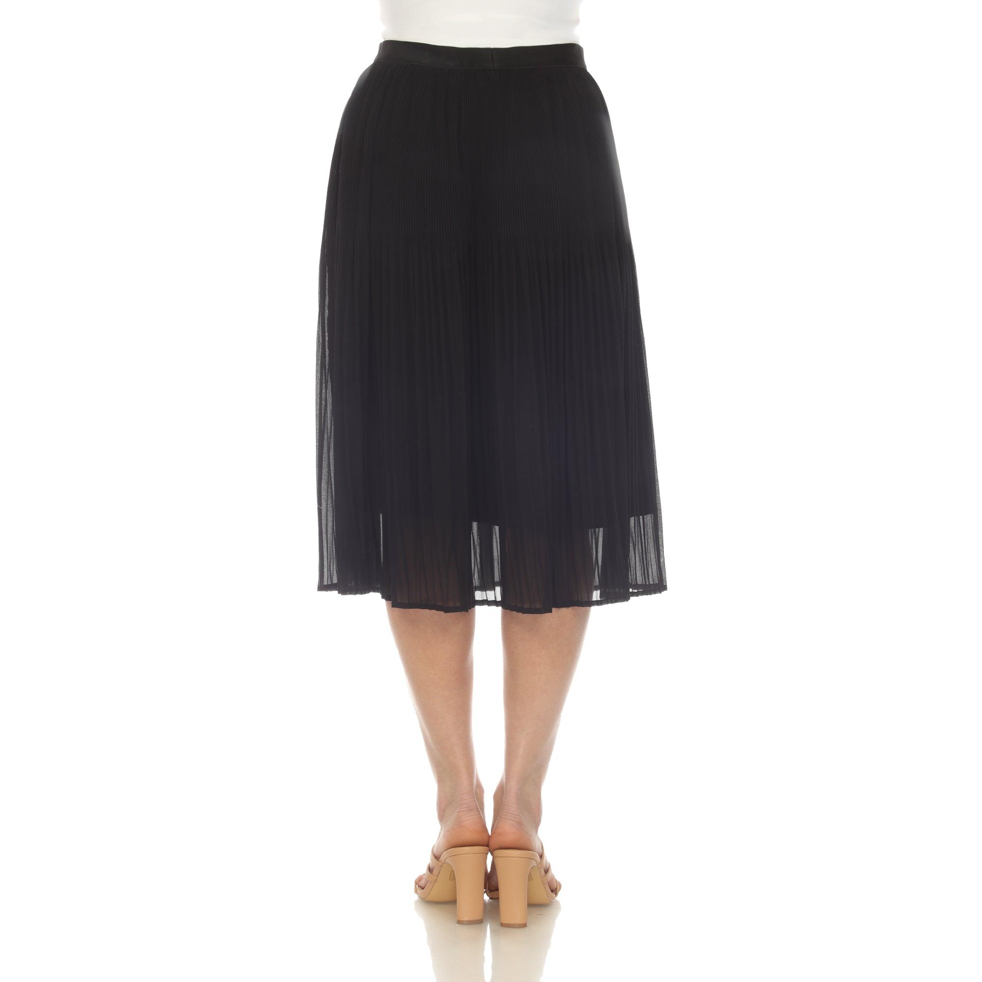 Women's Chiffon Pleated Midi Skirt Female Product Image