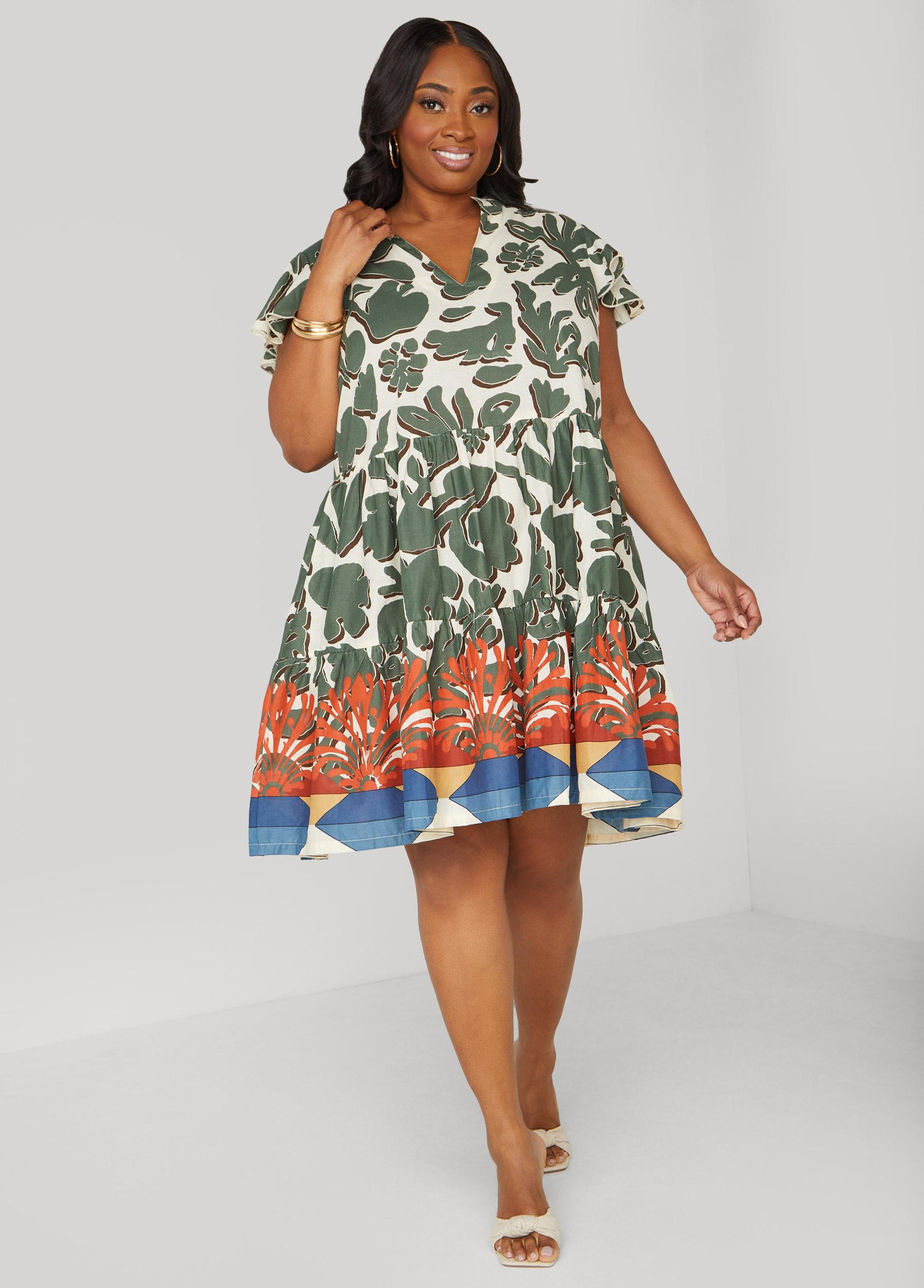 Floral Cotton Babydoll Dress Product Image