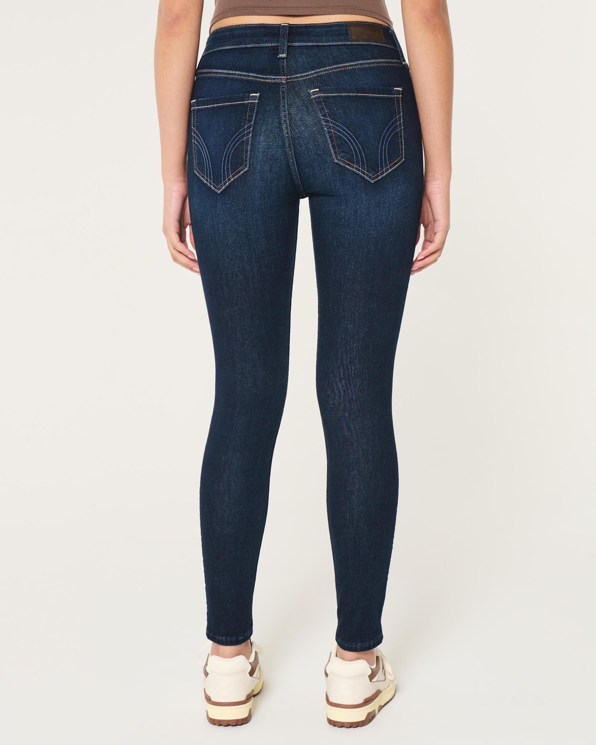 High-Rise Dark Wash Super Skinny Jeans Product Image