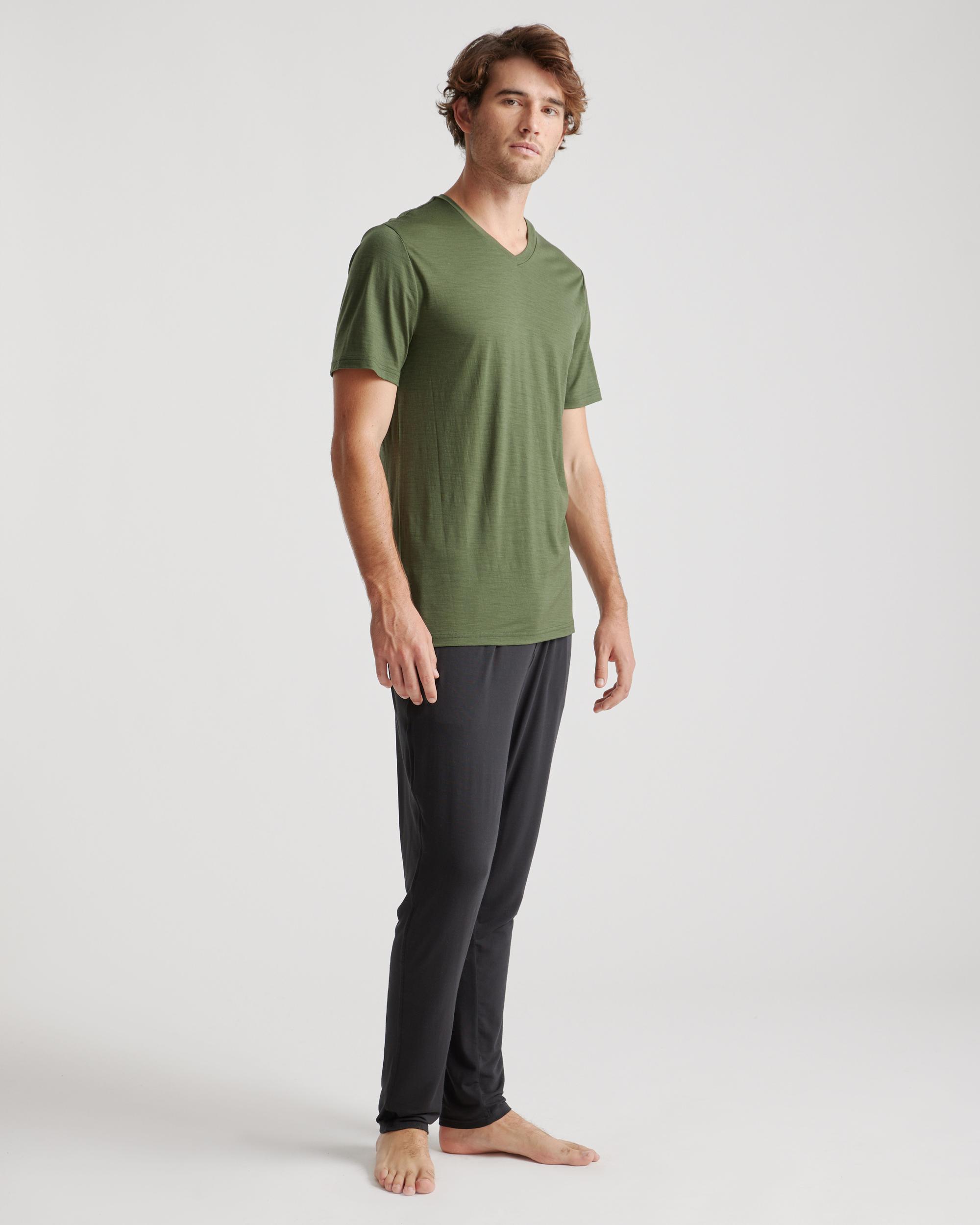 Quince | Men's 100% Merino Wool All-Season V-Neck Base Layer T-Shirt Merino/Cotton Product Image