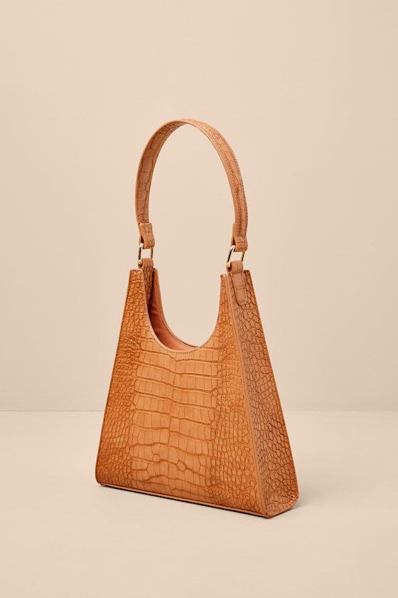 Renata Tan Croc-Embossed Shoulder Bag Product Image
