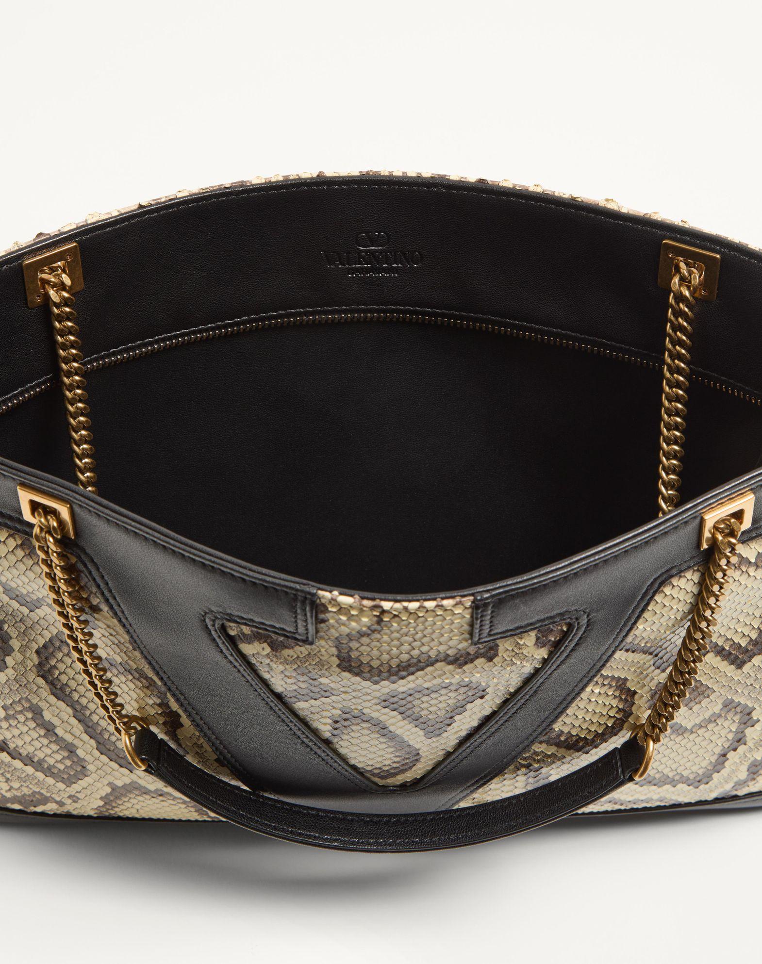 Valentino Garavani Viva Superstar Medium Python Shopping Bag Product Image